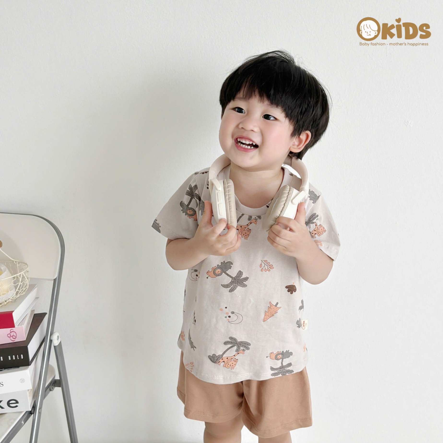 OBC36- BỘ CỘC TAY BORIP HỌA TIẾT BÉ TRAI