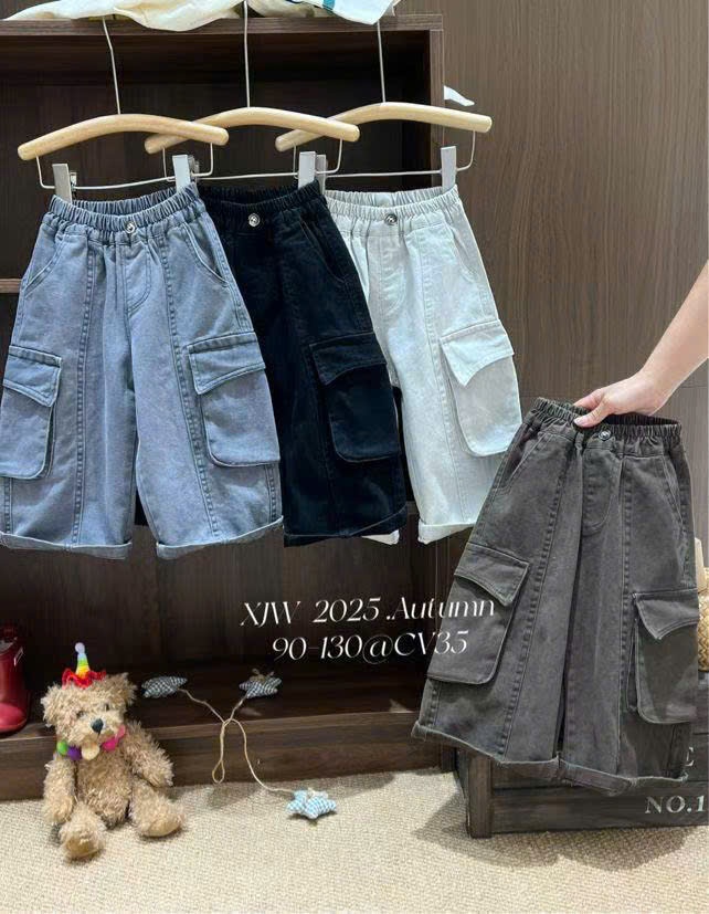 CV35 - quần thô suông túi hộp bé trai