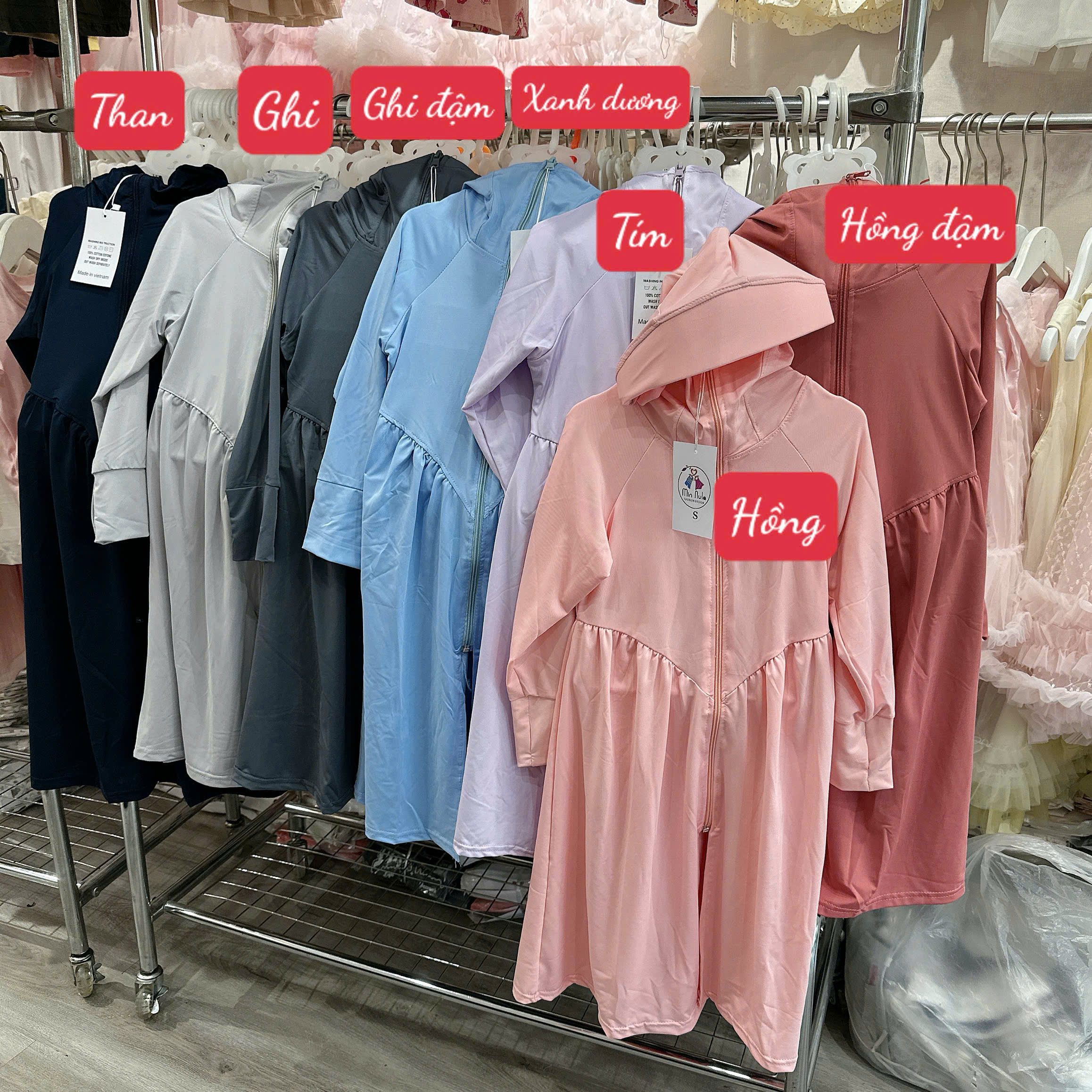 ÁO CHỐNG NẮNG DÁNG DÀI TOÀN THÂN LỤA BĂNG SIÊU NHẸ