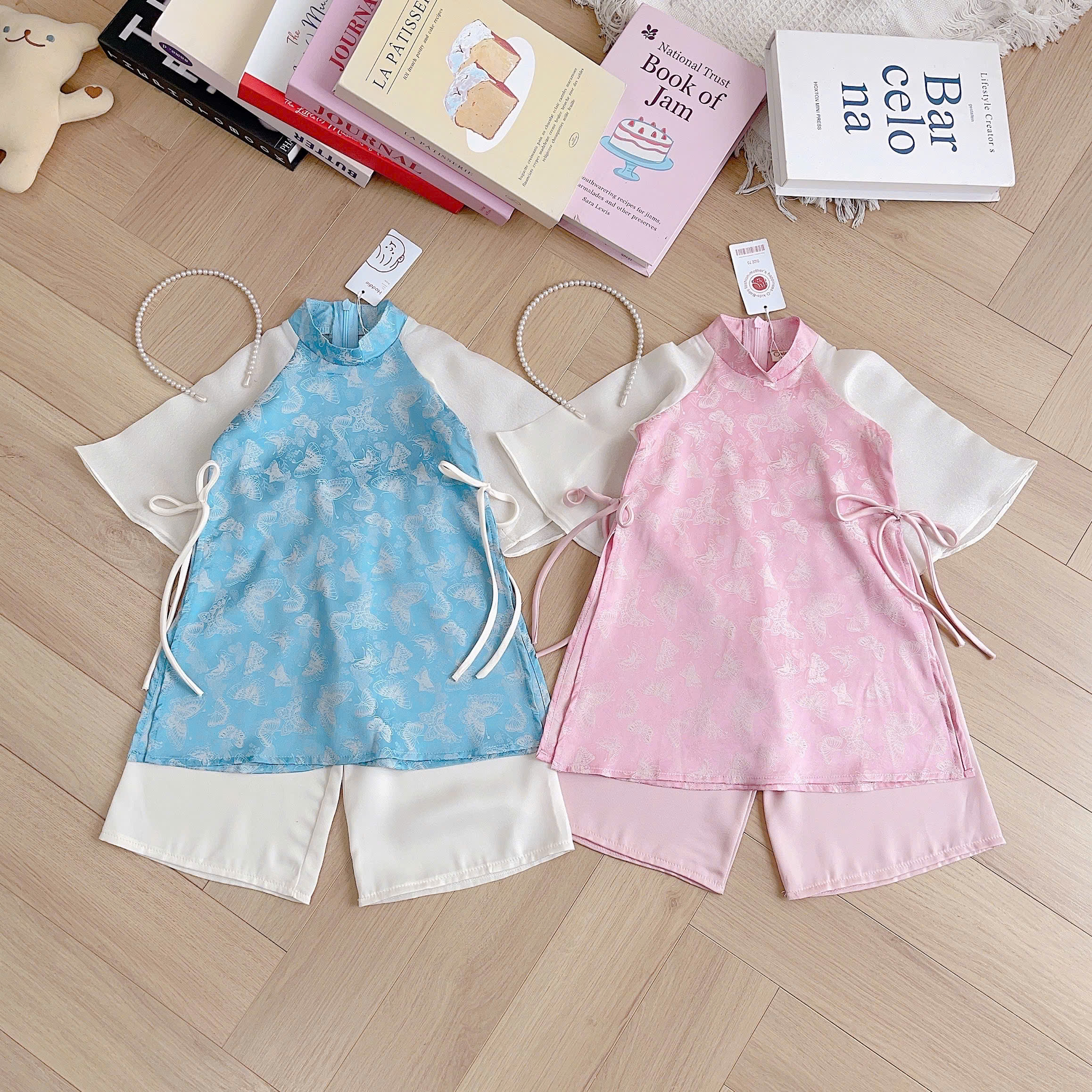 ÁO DÀI BƯỚM KÈM BỜM