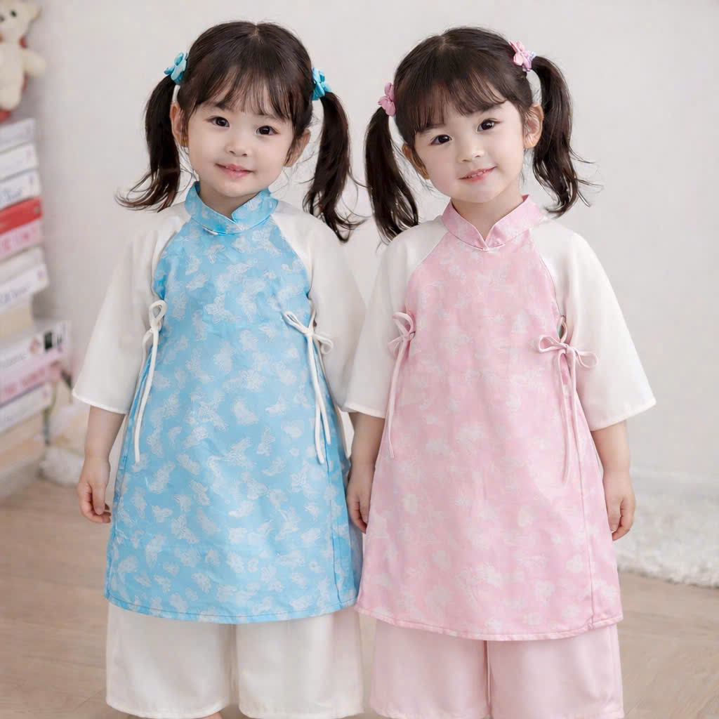 ÁO DÀI BƯỚM KÈM BỜM
