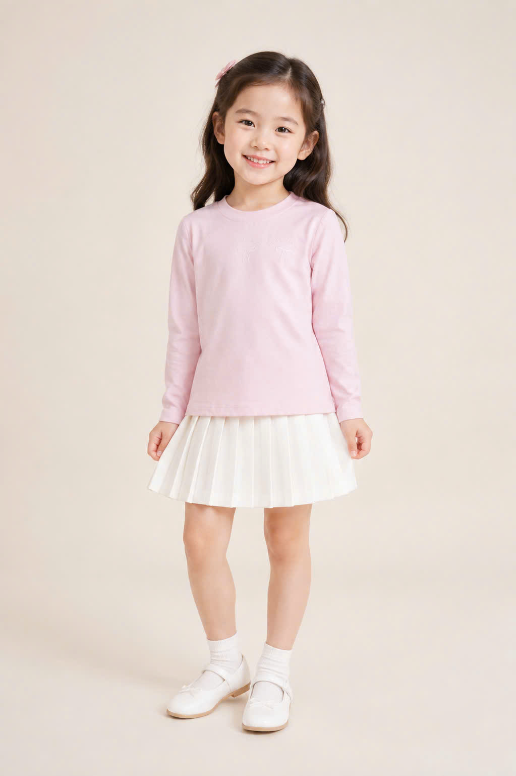 ÁO DÀI TAY COTTON THÊU NƠ LAVE