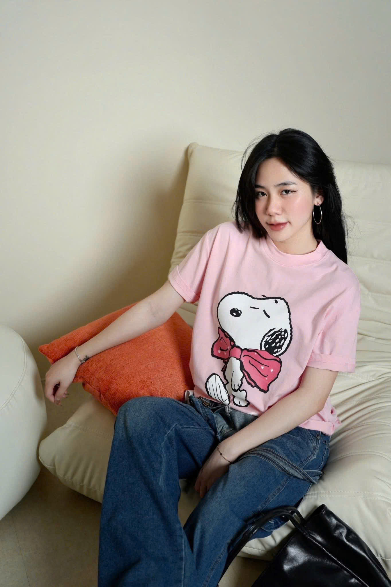 AP87 - ÁO PHÔNG CỘC HỒNG SNOOPY NỮ