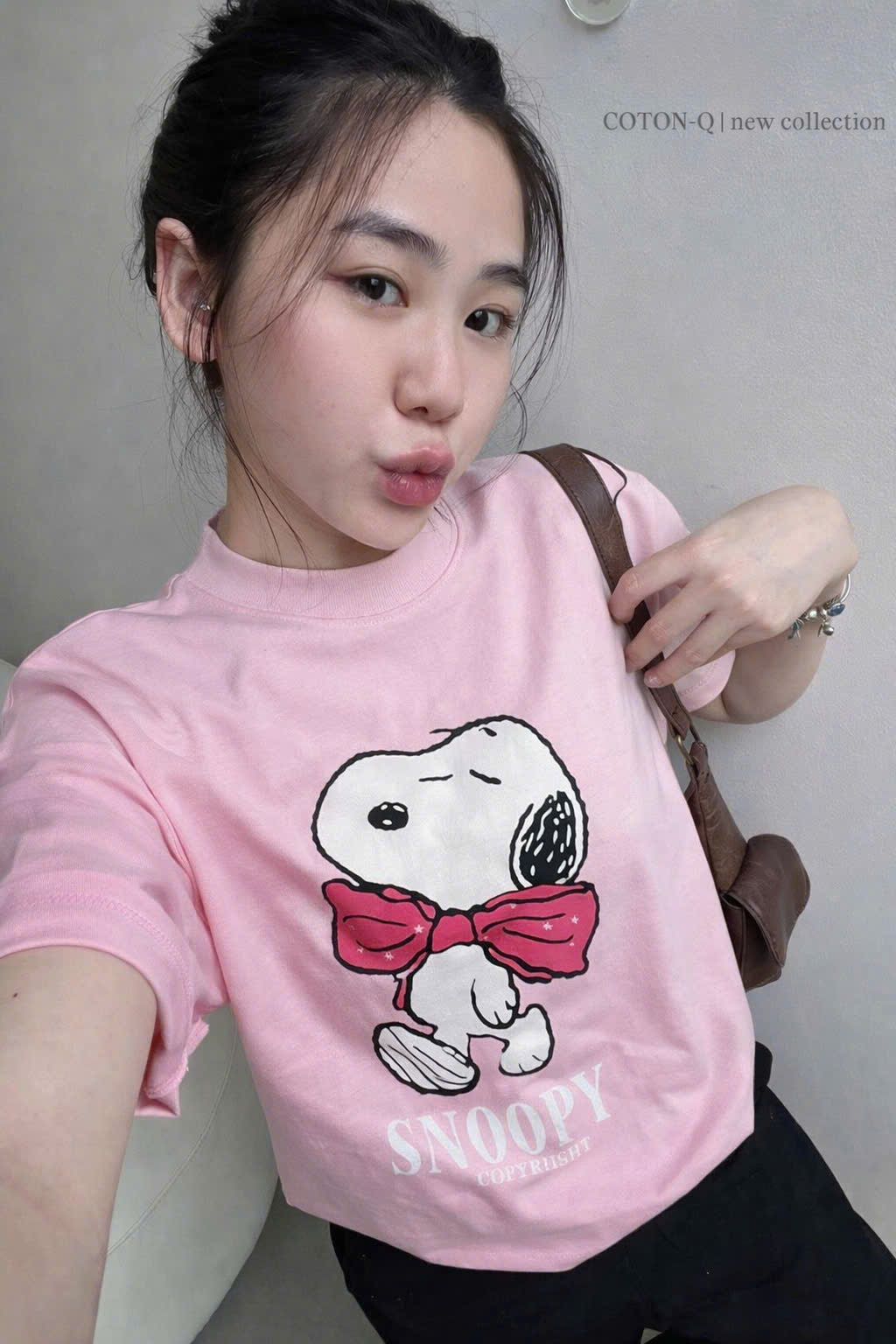 AP87 - ÁO PHÔNG CỘC HỒNG SNOOPY NỮ