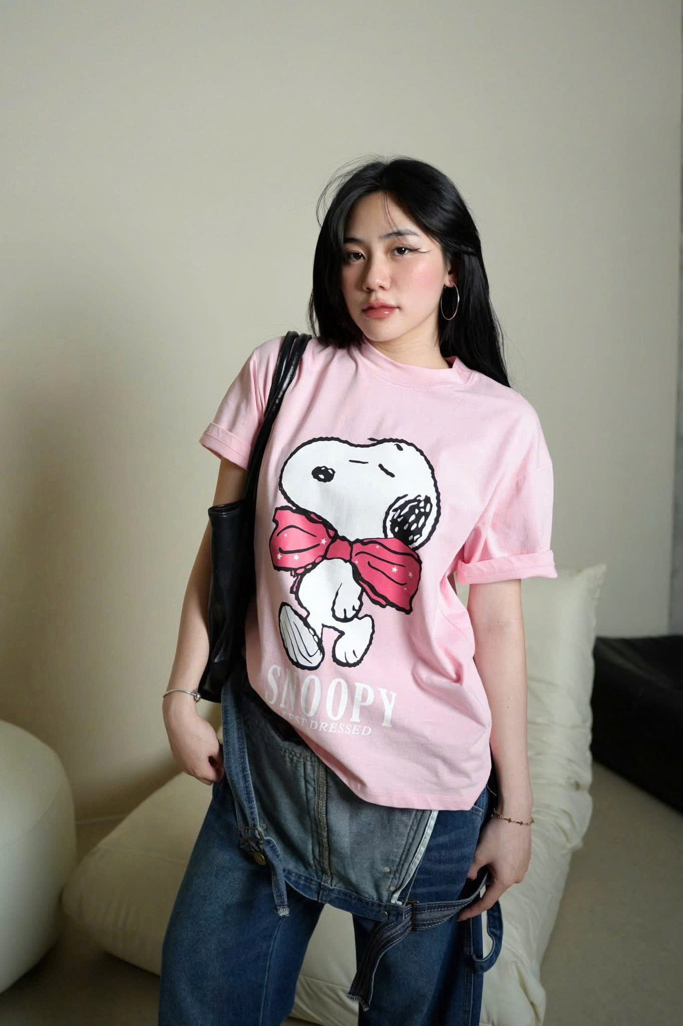 AP87 - ÁO PHÔNG CỘC HỒNG SNOOPY NỮ