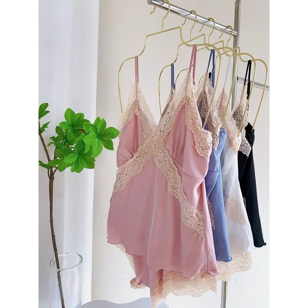 BỘ LỤA REN NỮ 2 DÂY K KÈM MÚT