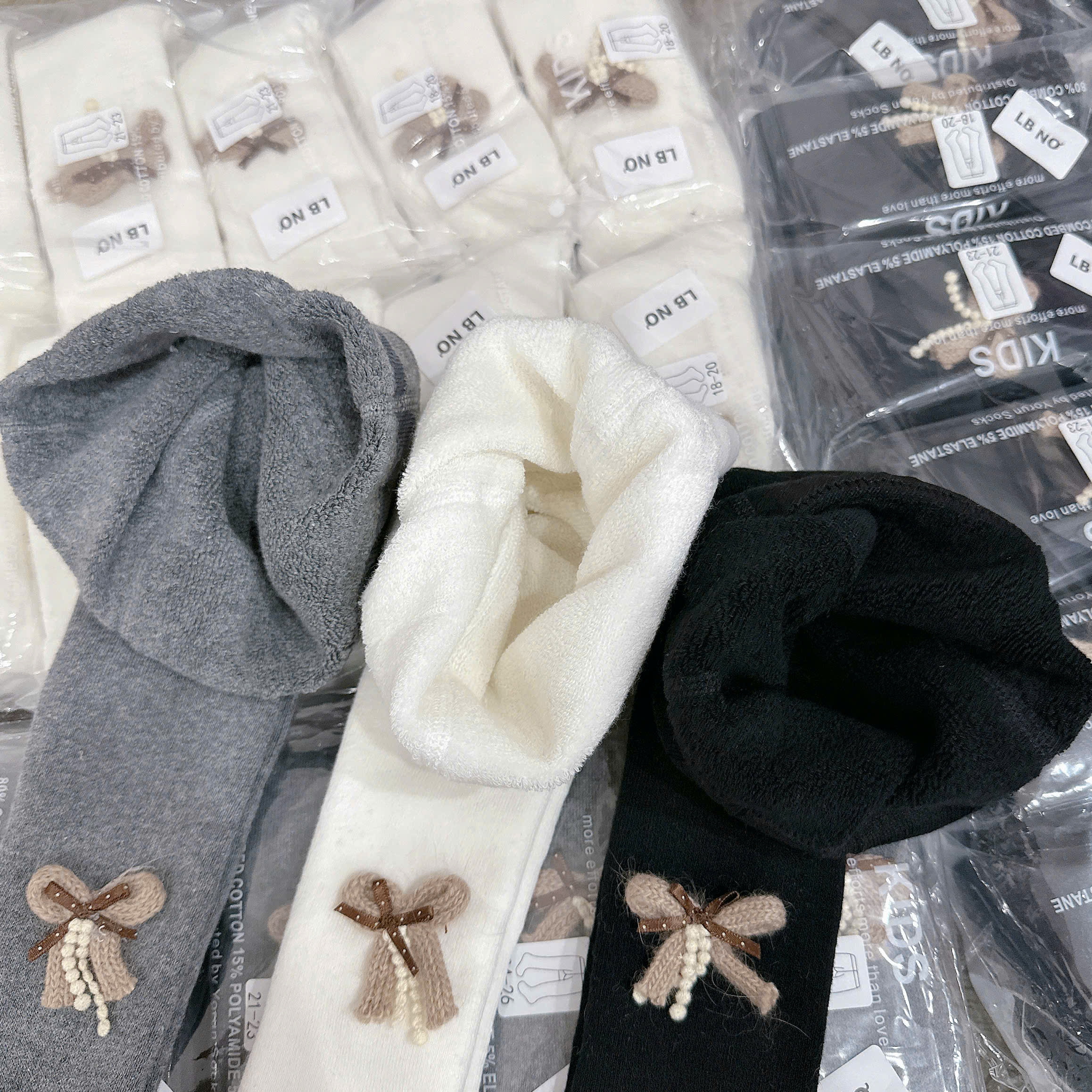 QUẦN LEN LIỀN BÀN ĐÍNH NƠ SIÊU DÀY-LB NƠ