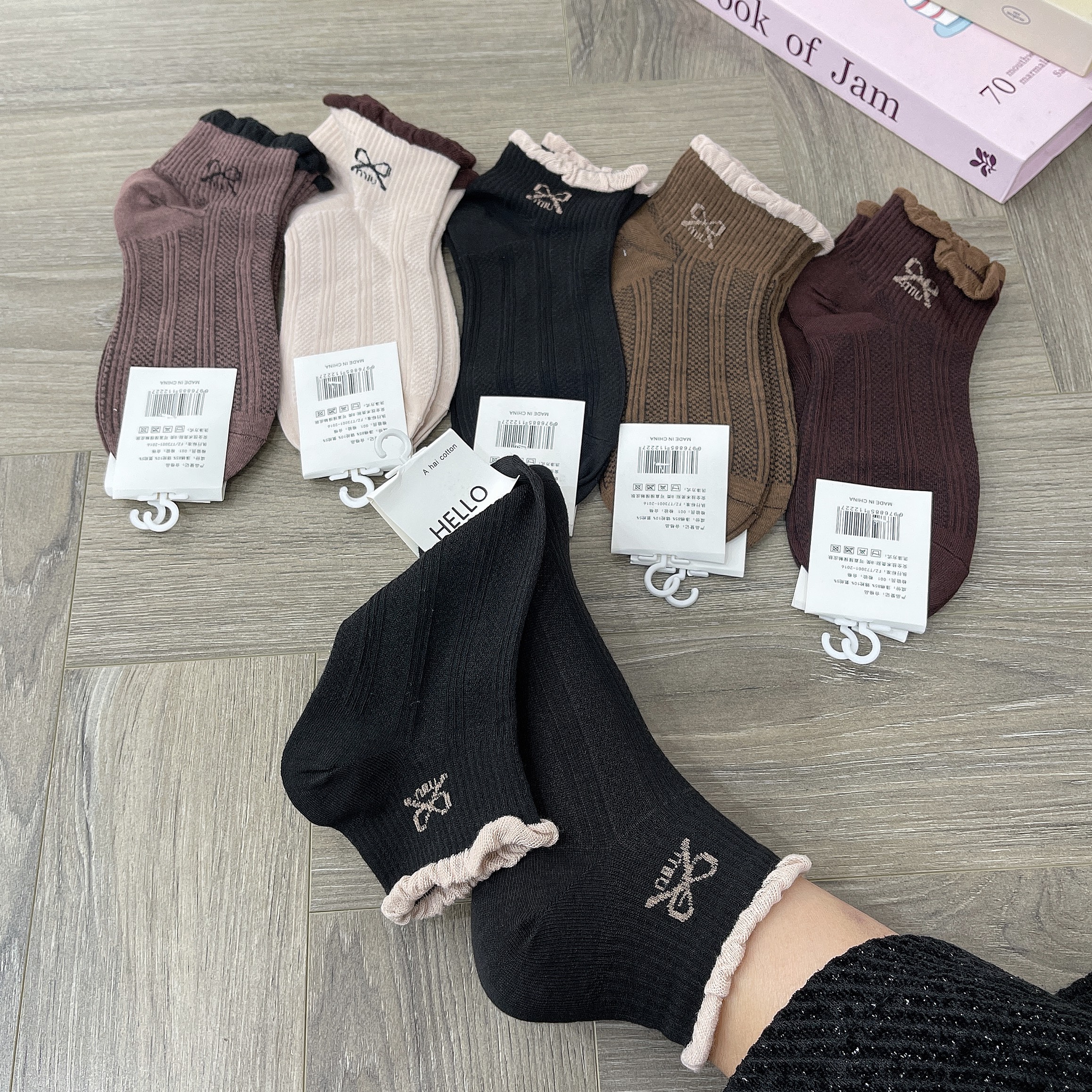 XẢ TẶNG - SET 10 ĐÔI TẤT NƠ VIỀN BÈO NỮ-NƠ BÈO