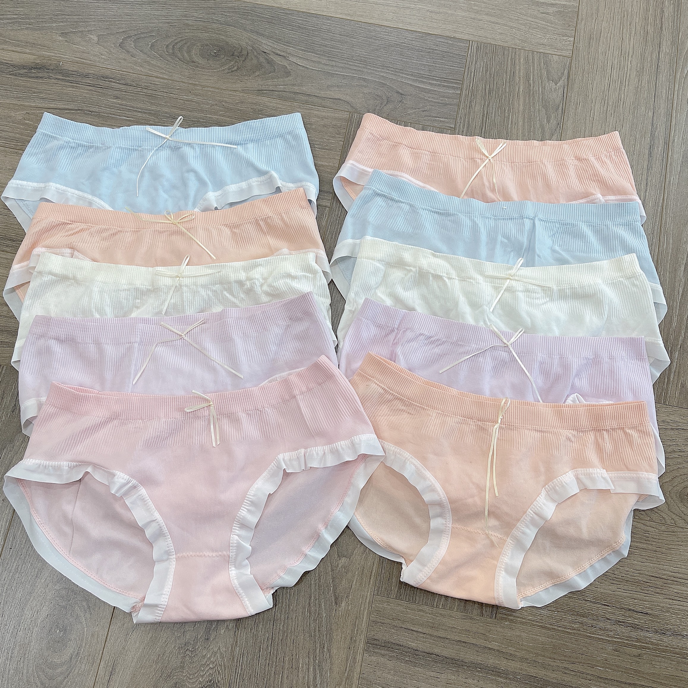 XẢ TẶNG - SET 10 QUẦN LÓT NƠ NỮ