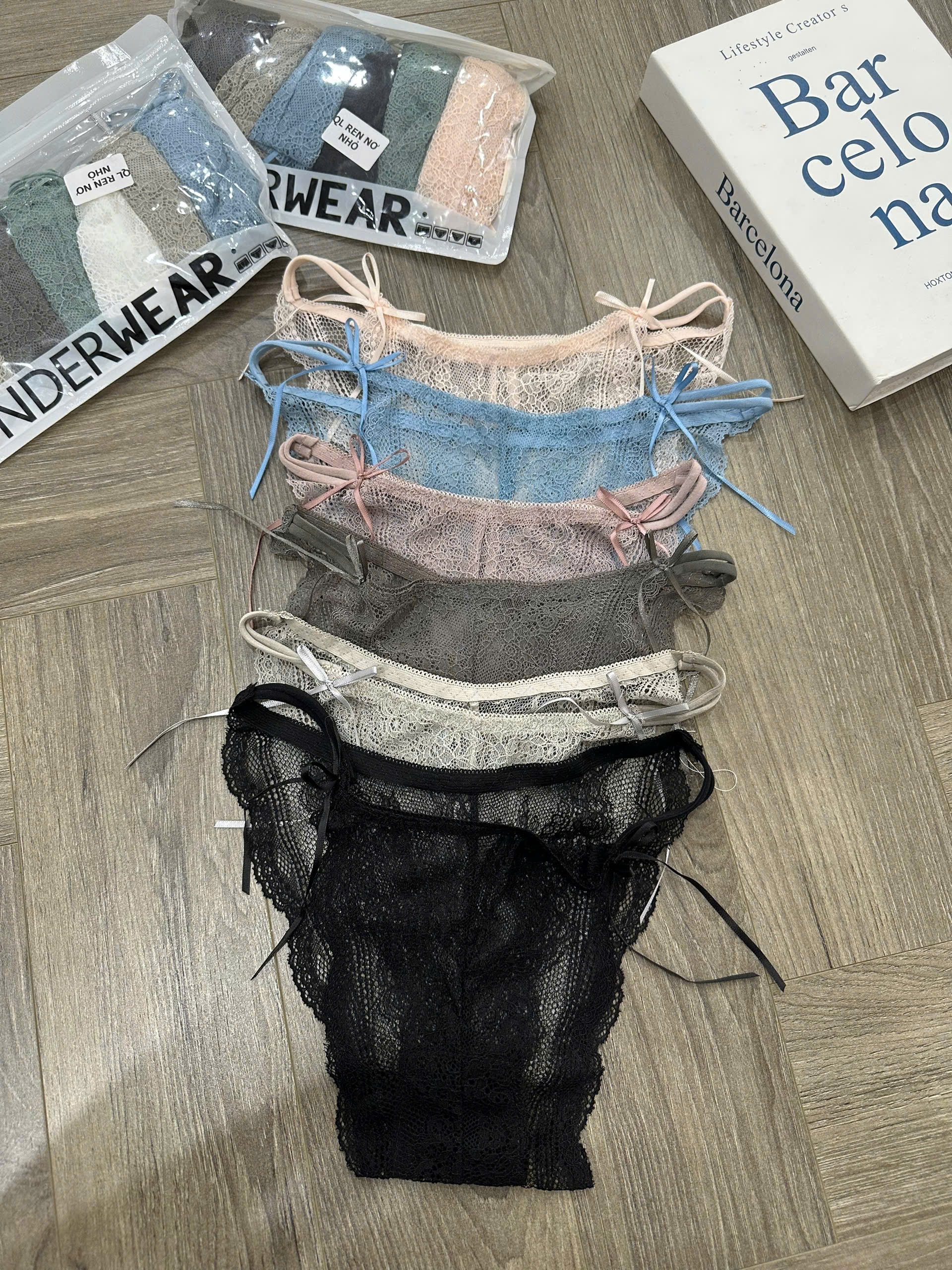 SET 5 QUẦN LÓT REN sexy nơ nhỏ