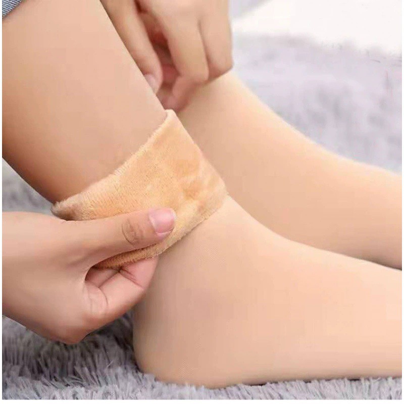 VỈ 10 ĐÔI TẤT LÓT LÔNG DA