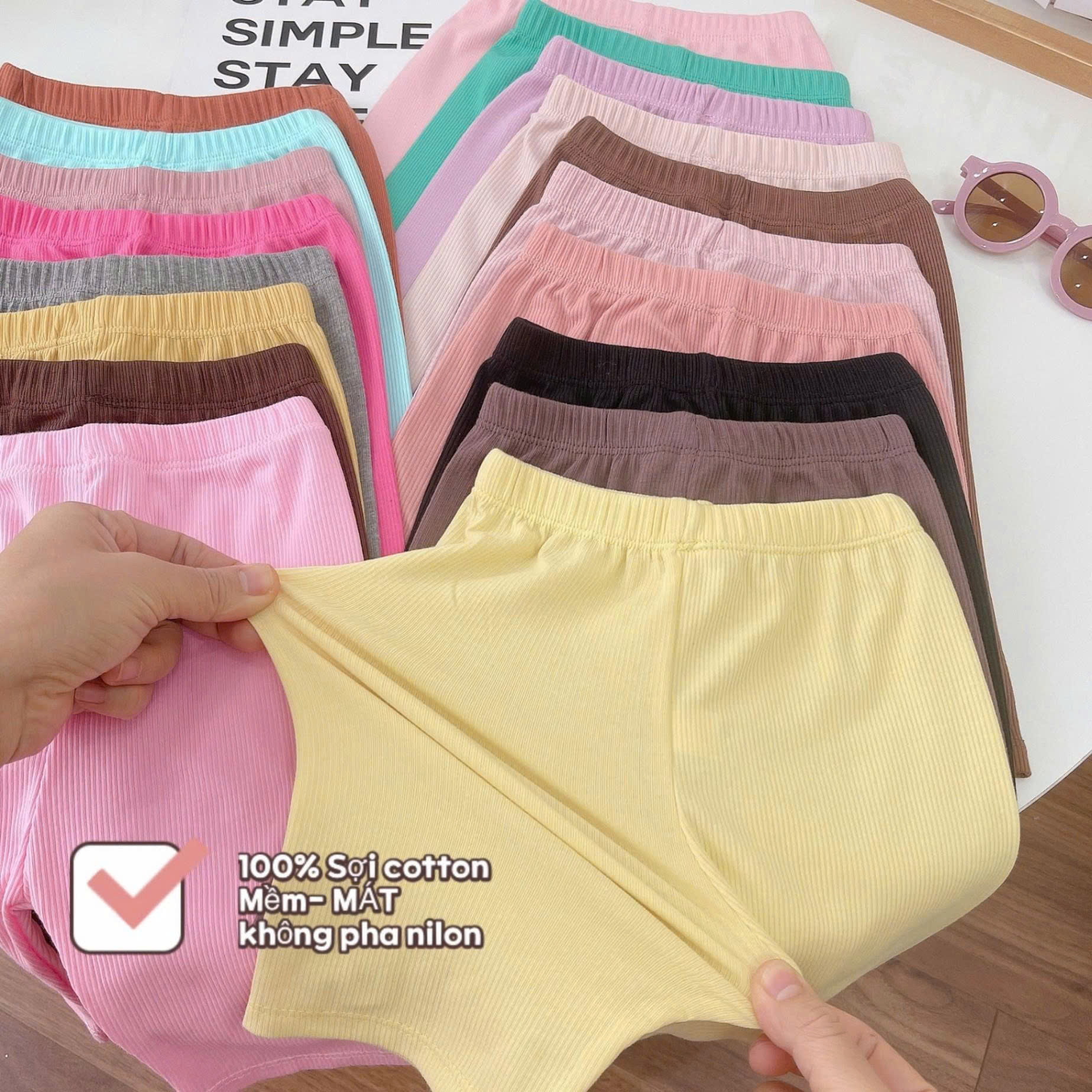 XẢ TẶNG SET 4 LEGGING LỬNG TĂM TRƠN