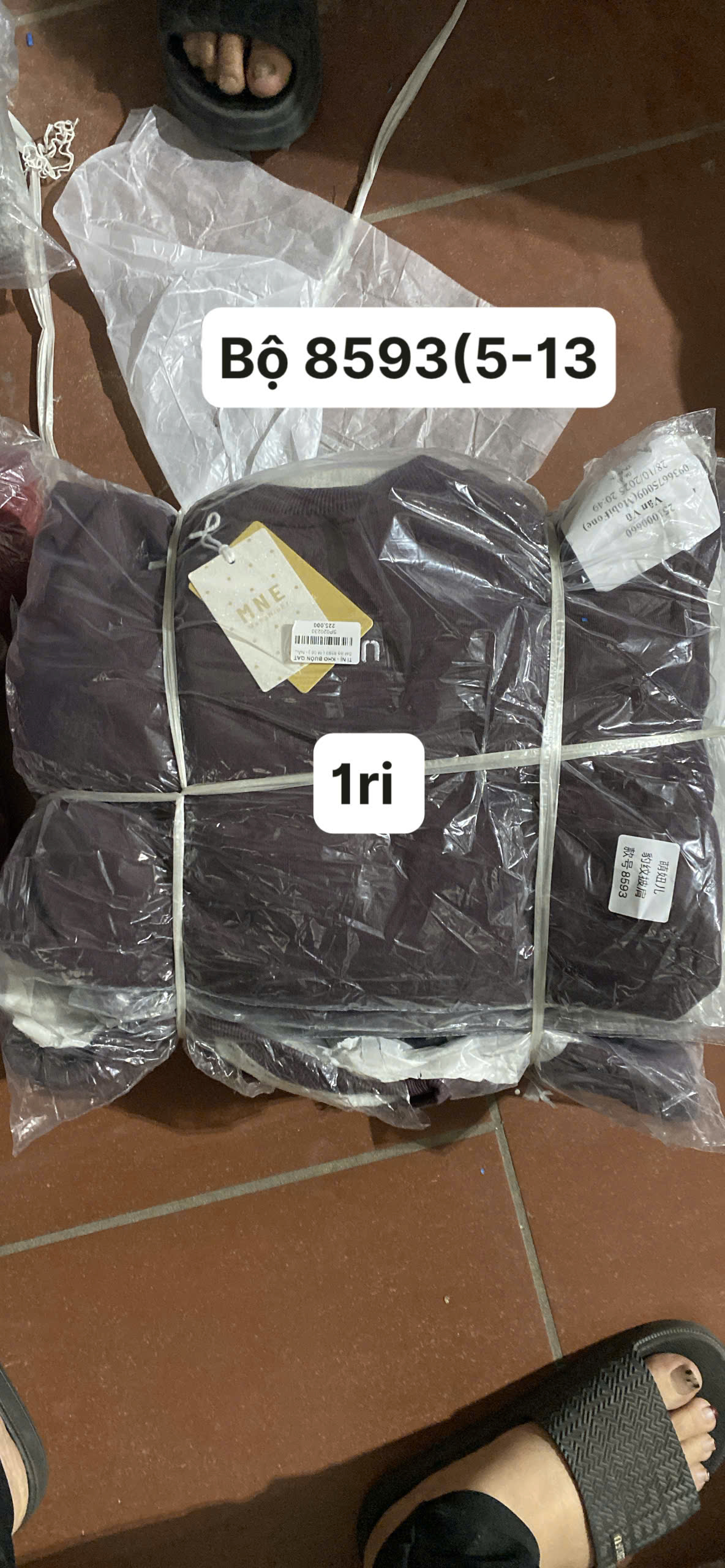 bộ nỉ nâu min mim 8593