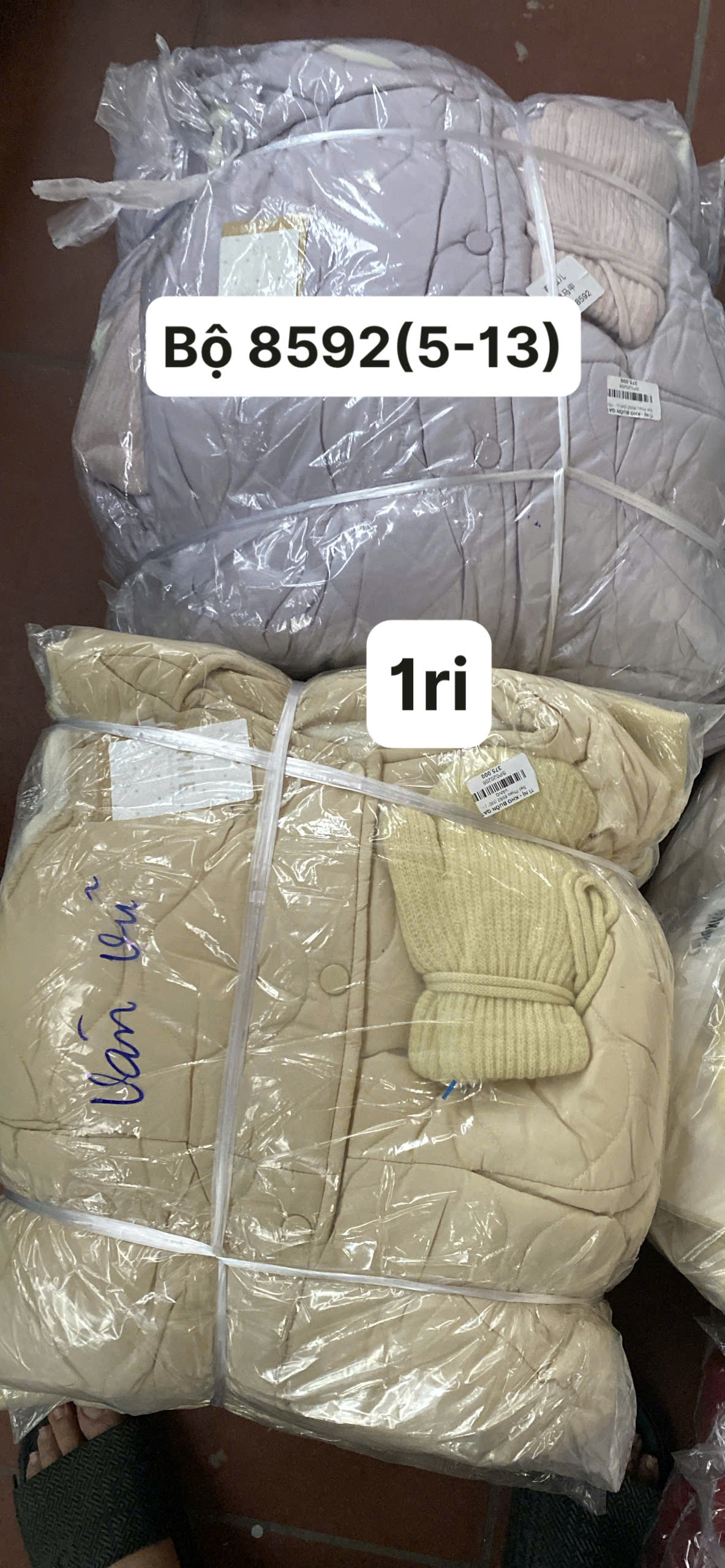 set áo phao kèm gang tay 8592