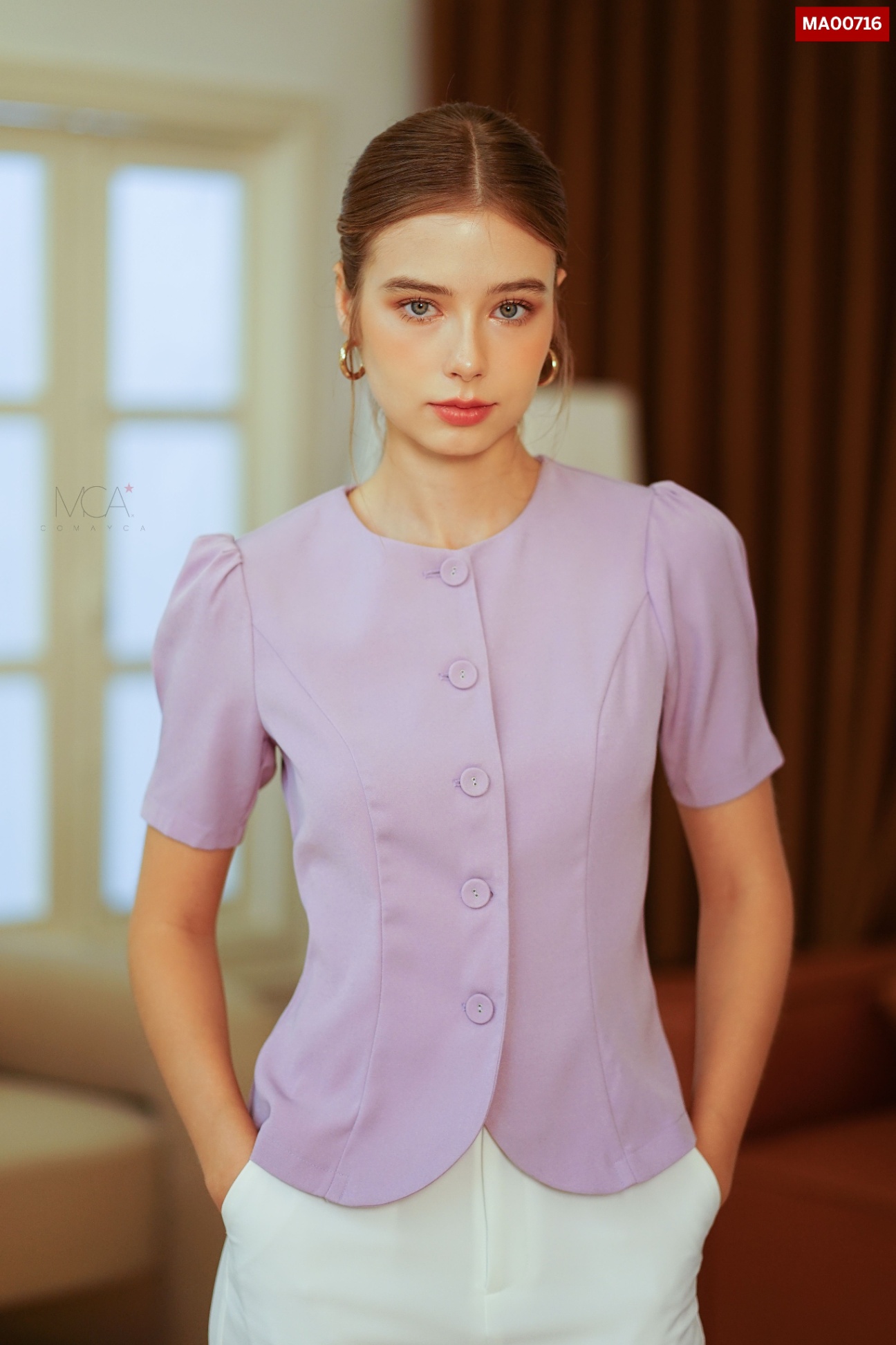 Áo Vest Nữ Cổ Tròn & Quần Suông Bố Linen Cao Cấp Màu Đen – Lux Fashion