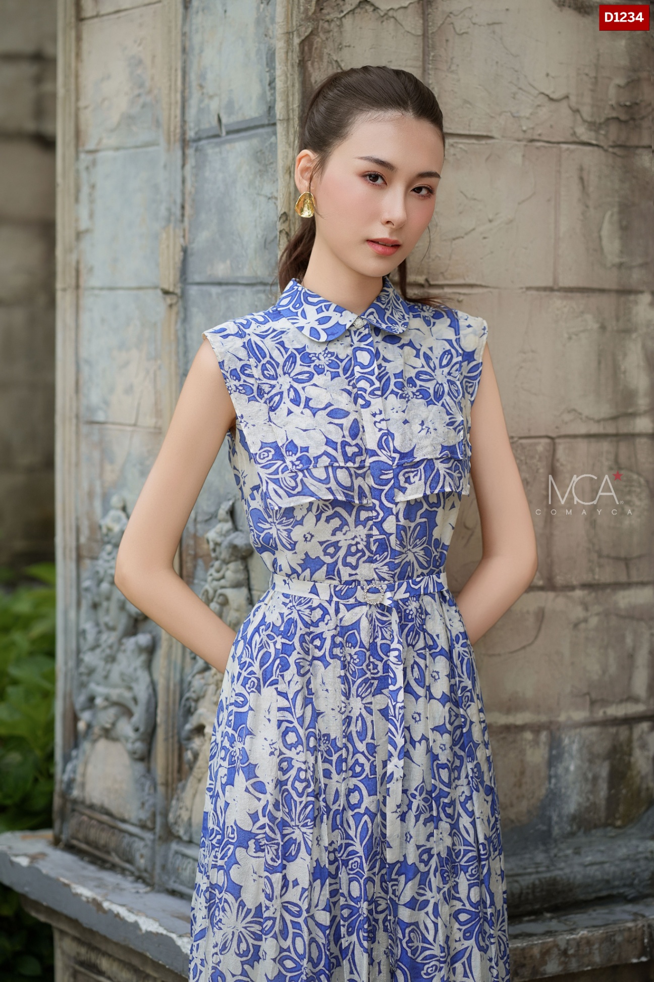ĐẦM SM PLY CỔ KÉP-D1234