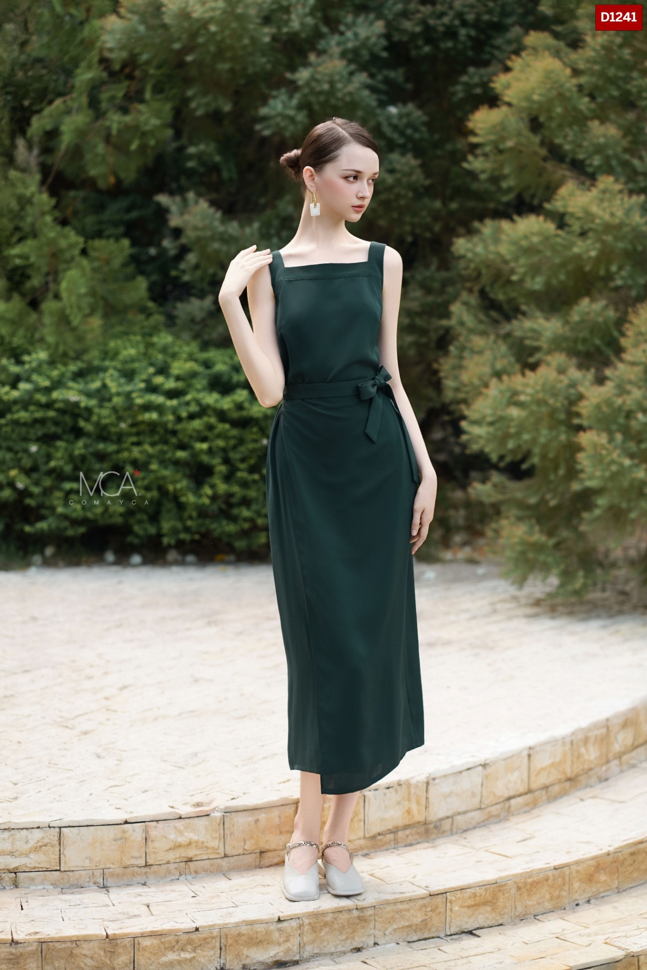 ĐẦM CỔ VUÔNG TÀ ĐẮP-D1241