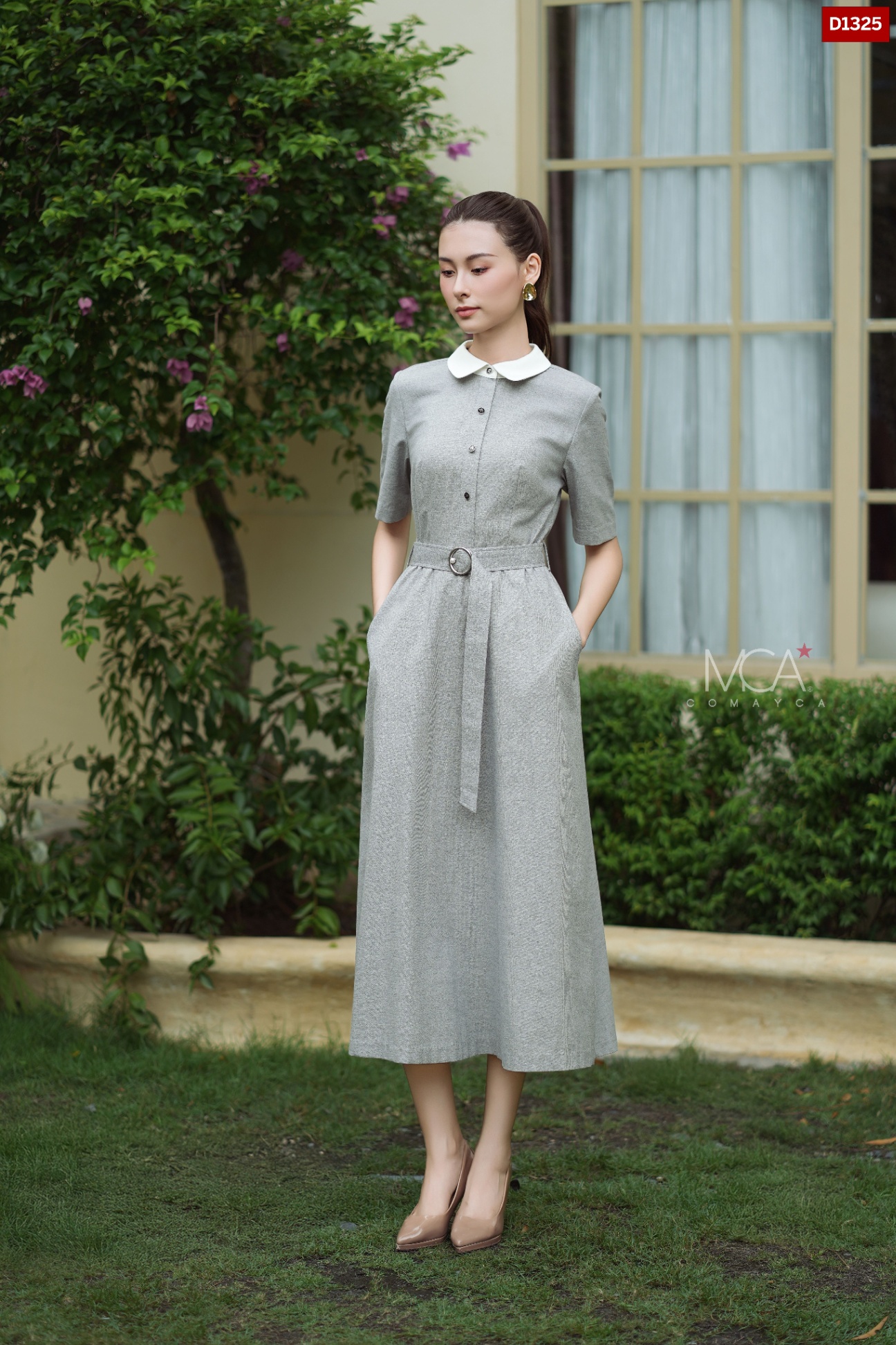 ĐẦM SM PHỐI CỔ SEN-D1325