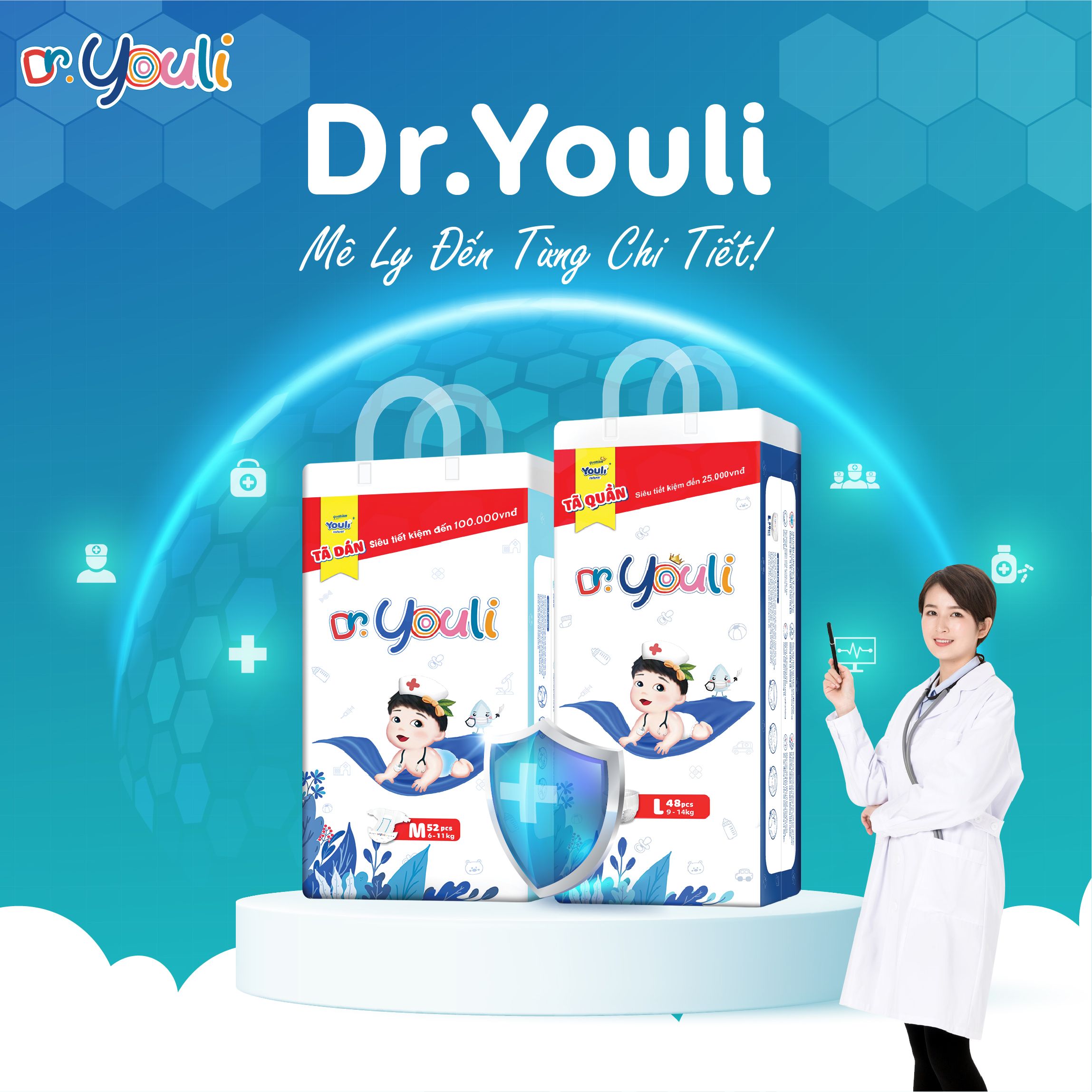 Bỉm DR Youli – mê li đến từng chi tiết