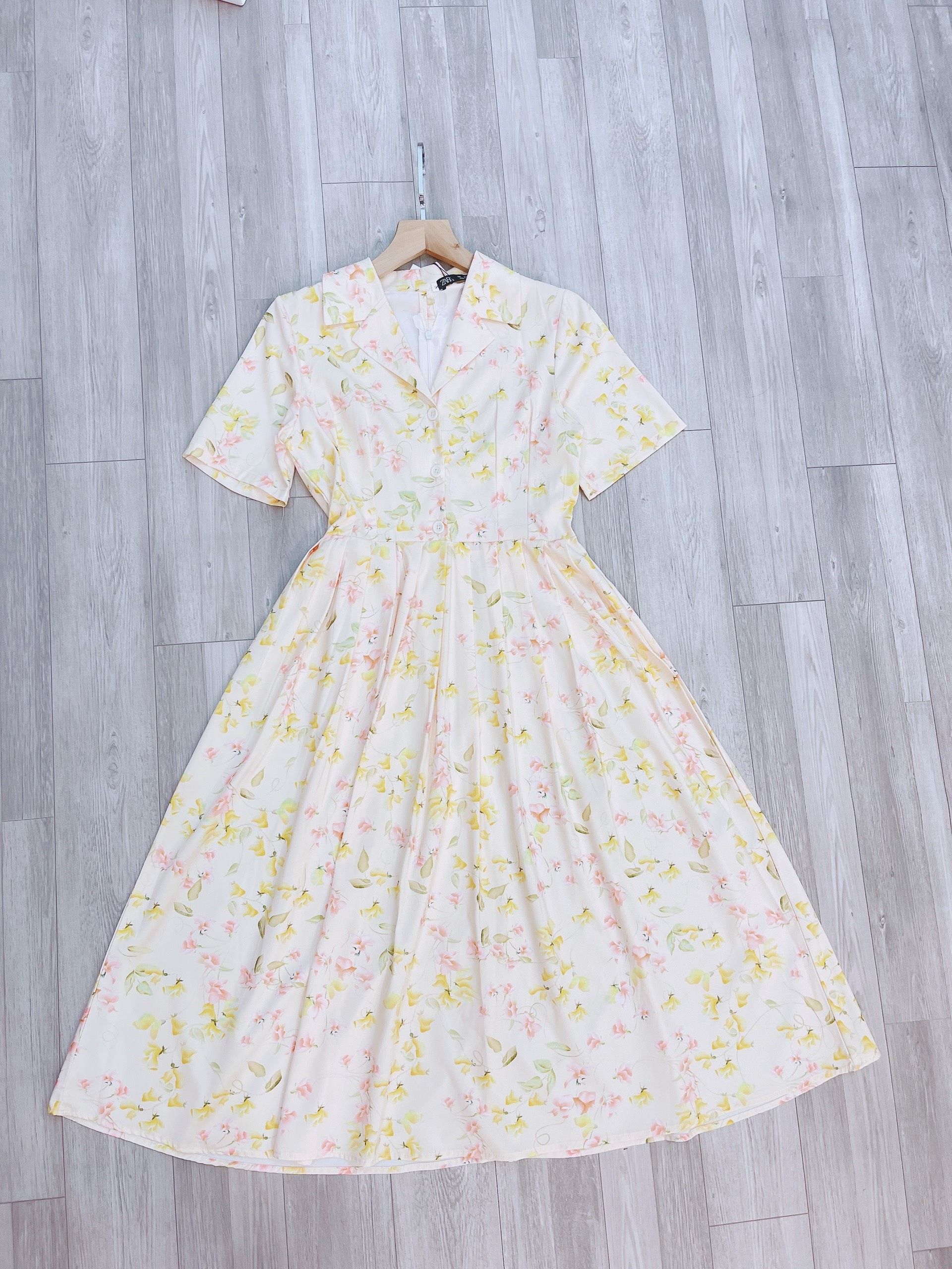 Váy đầm nữ hoa nhí đẹp dáng xòe vintage hàn quốc dễ thương RD037 | Lazada.vn