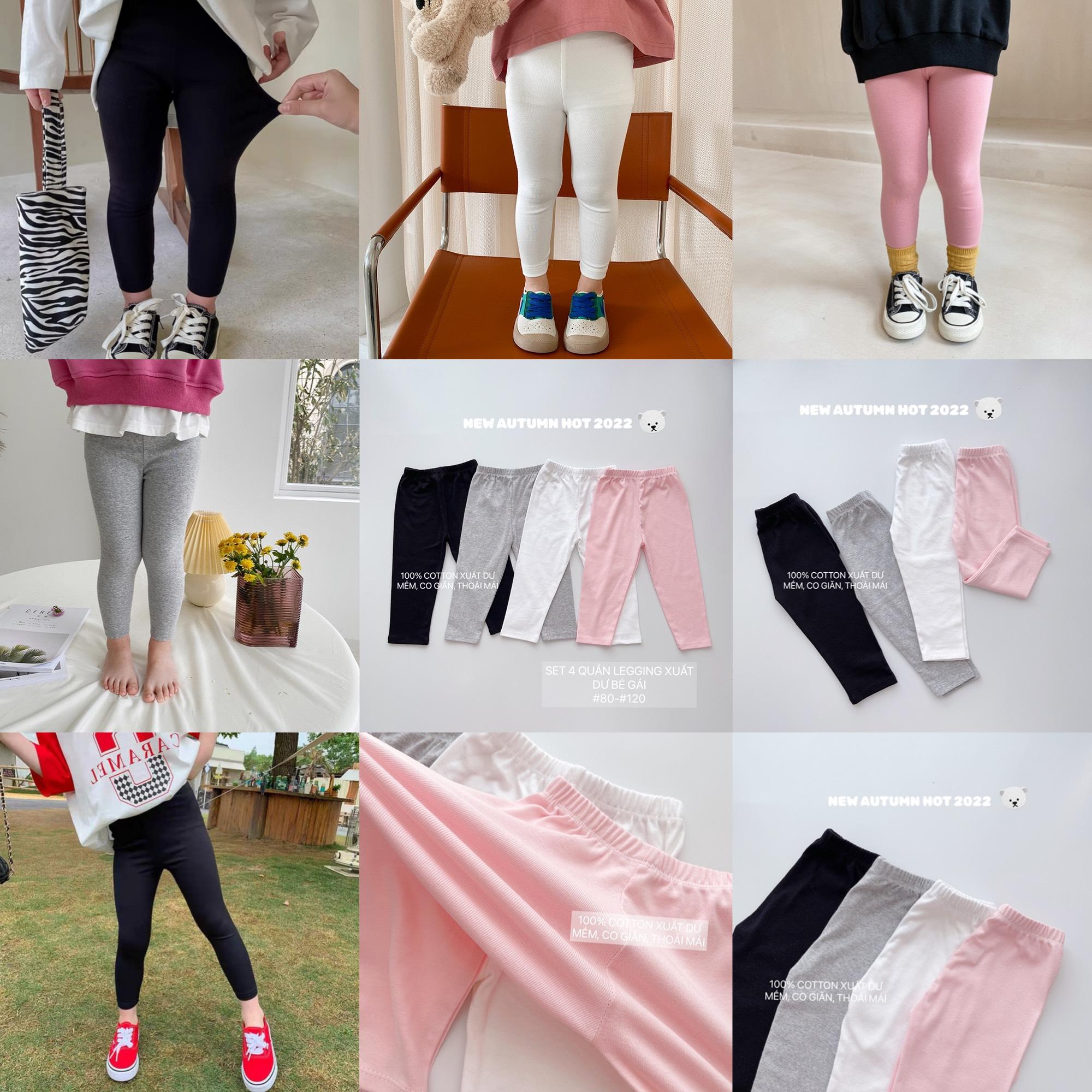 Quần legging dài nữ KAMONG vải cotton dẻo co dãn tốt cạp cao dáng dài LG003  | Shopee Việt Nam