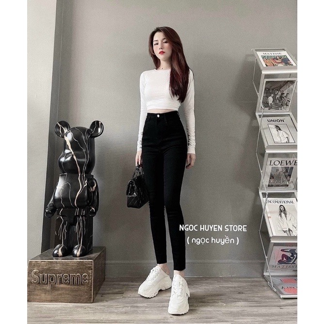 QUẦN JEAN ĐEN SKINNY CHO NỮ