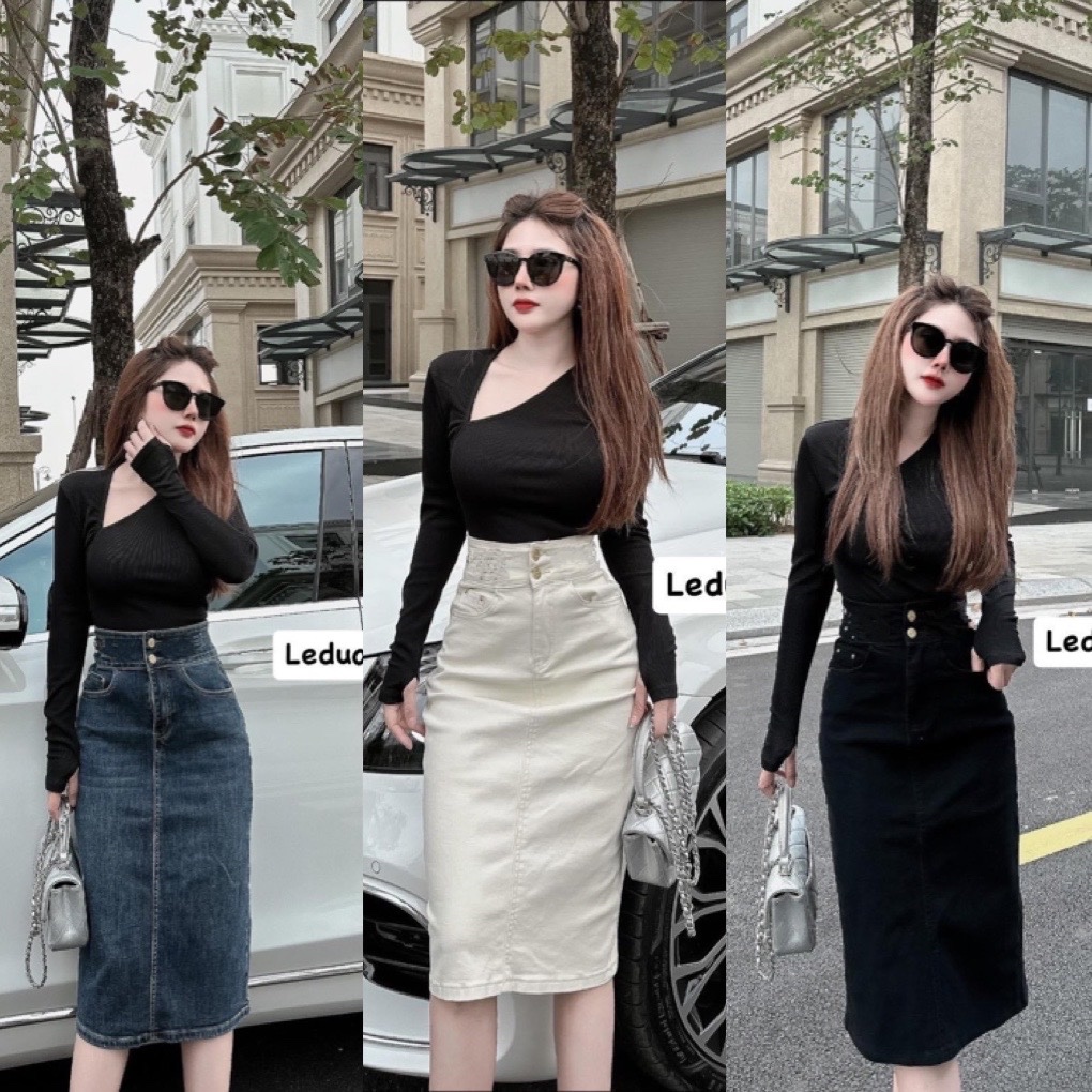 Chân váy jean bút chì kết hợp với áo gì thời thượng nhất? | Recipe |  Fashion, Chinese style, Denim skirt