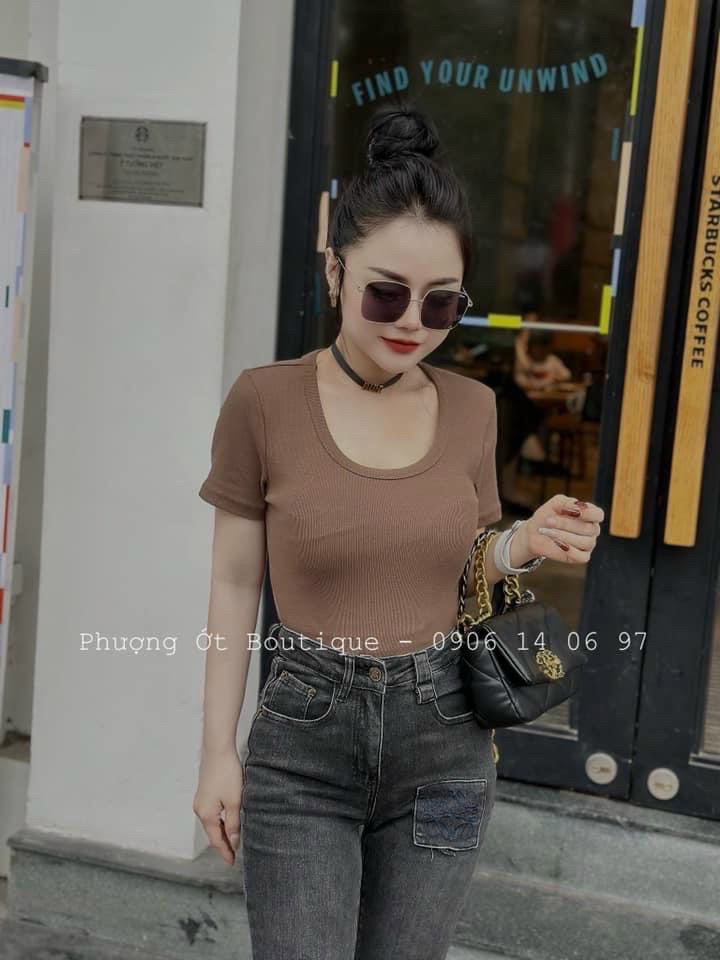 ÁO THUN TĂM CỔ U CROPTOP QC M9020 - hãng JZ