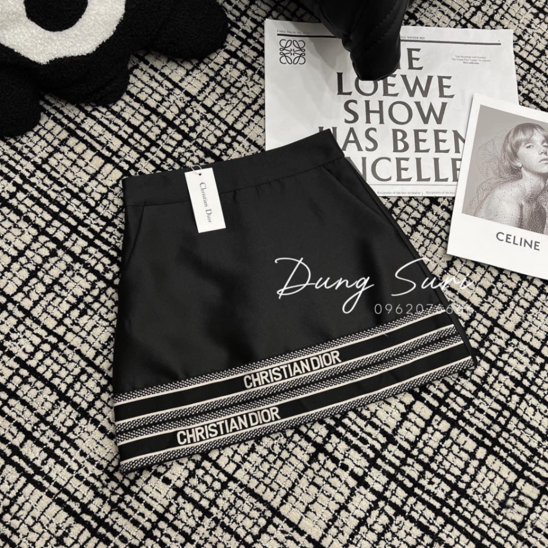 Chân váy dài thời trang nữ cao cấp thương hiệu Christian Dior CD thiết kế  hoạ tiết logo quý phái, sang trọng | Shopee Việt Nam