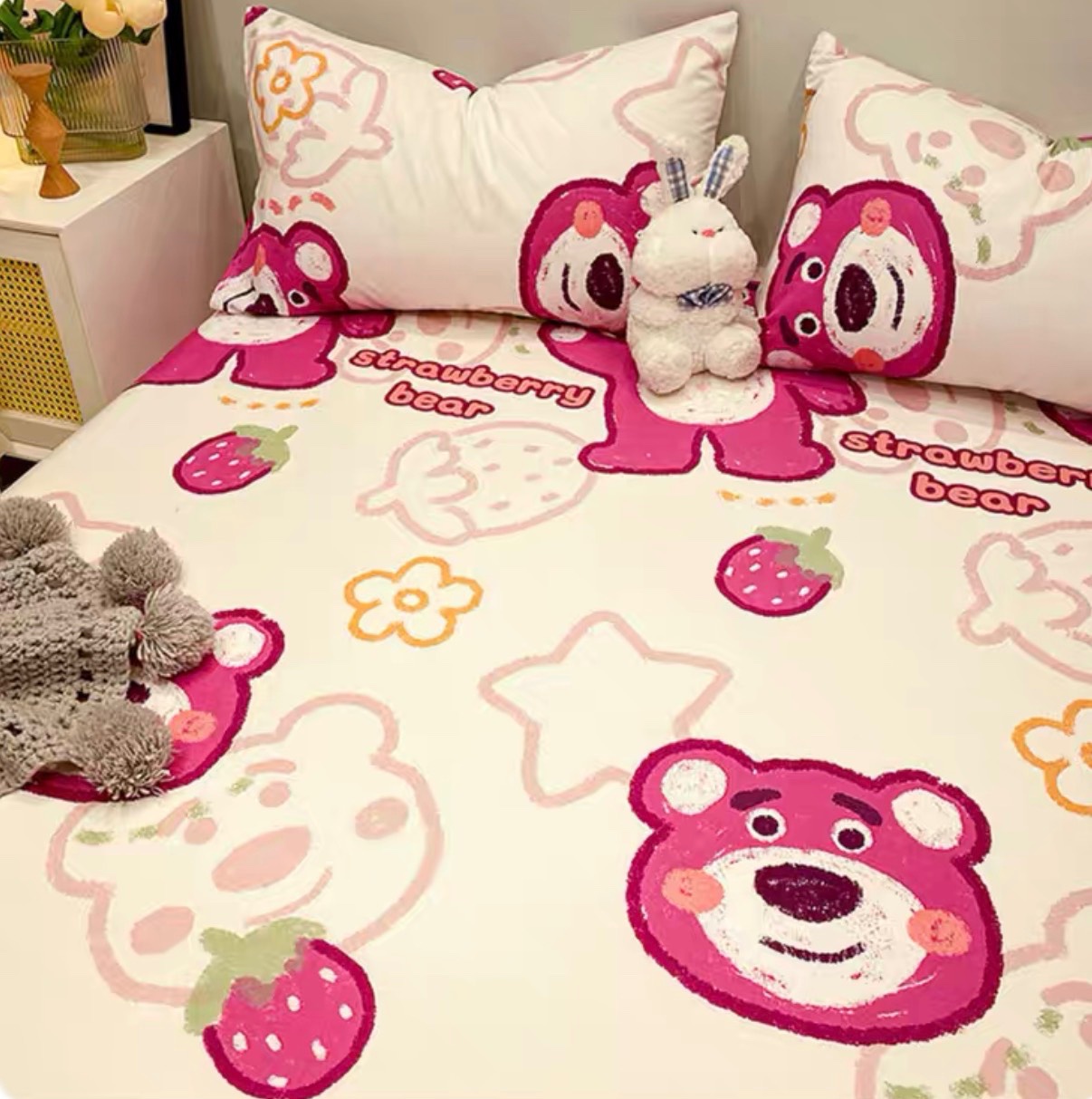 BỘ GA GỐI HÌNH GẤU DÂU LOSTO BEAR