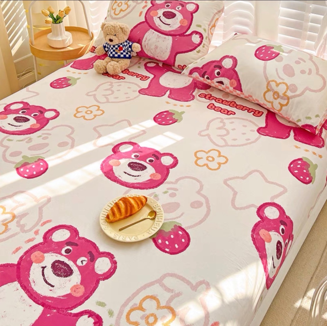 BỘ GA GỐI HÌNH GẤU DÂU LOSTO BEAR