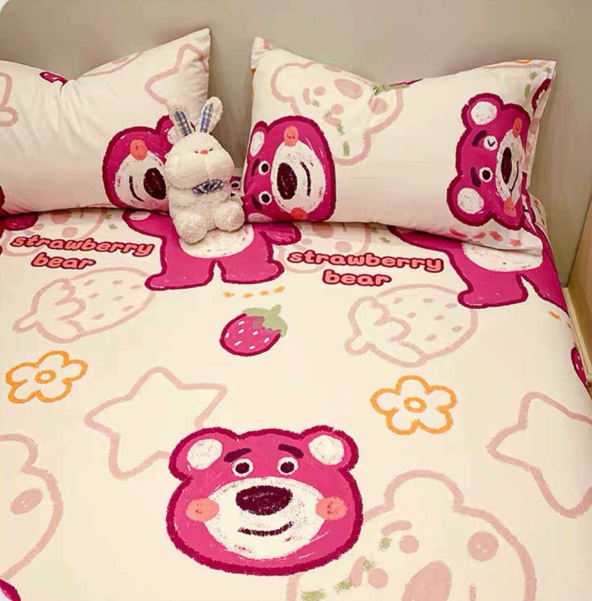 BỘ GA GỐI HÌNH GẤU DÂU LOSTO BEAR