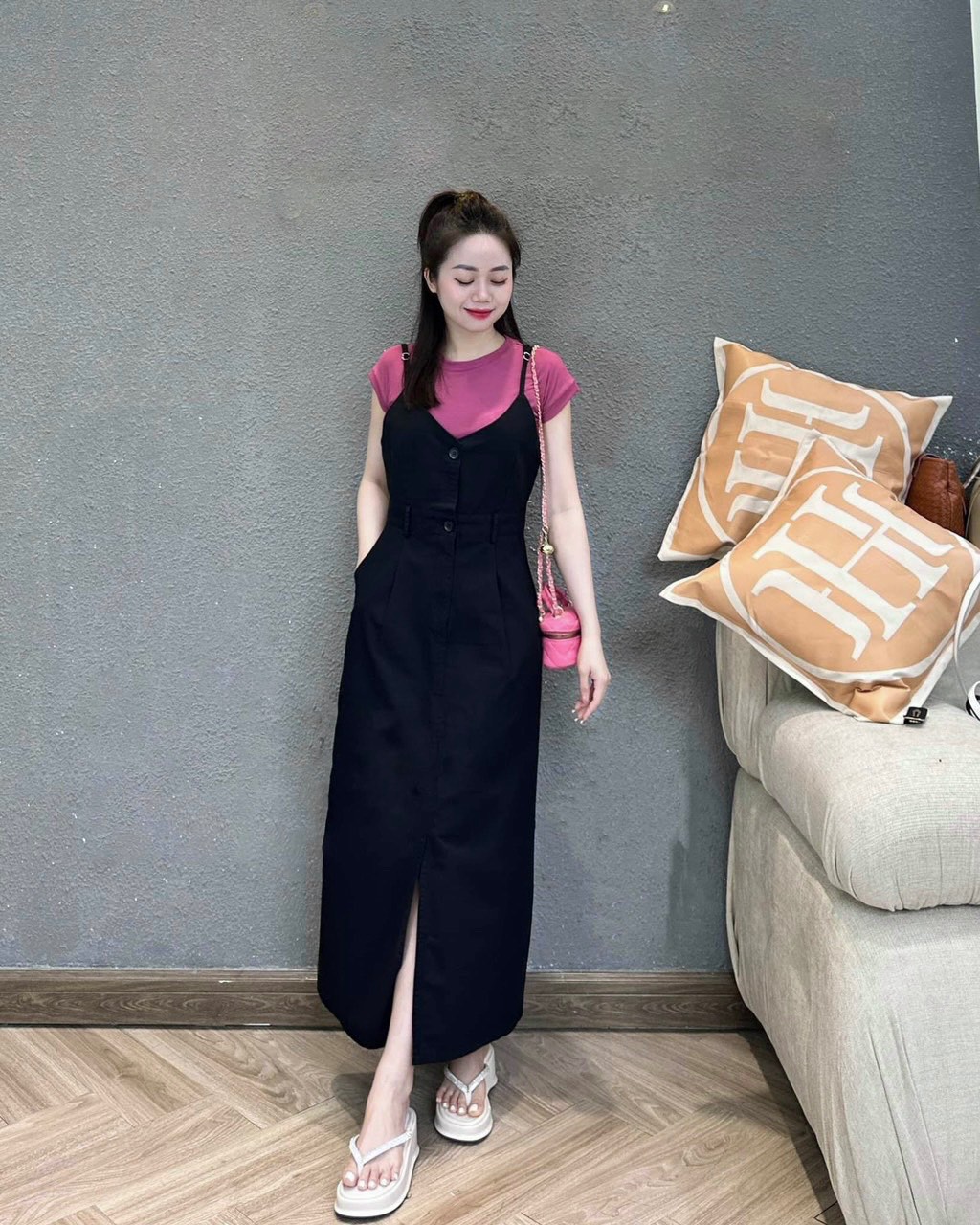 Váy Yếm Dài JEM CLOSET From Rộng Dáng Suông Yếm Váy Kaki Hàn Quốc BEGAI Có  2 Màu Nâu Be Nâng Tone Da 7192 - Quần yếm | ThờiTrangNữ.vn