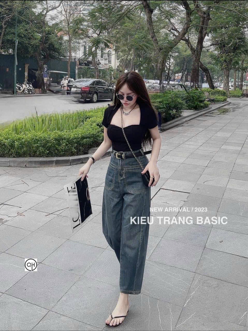 QUẦN JEAN BAGGY PHOM THỤNG KÈM ĐAI