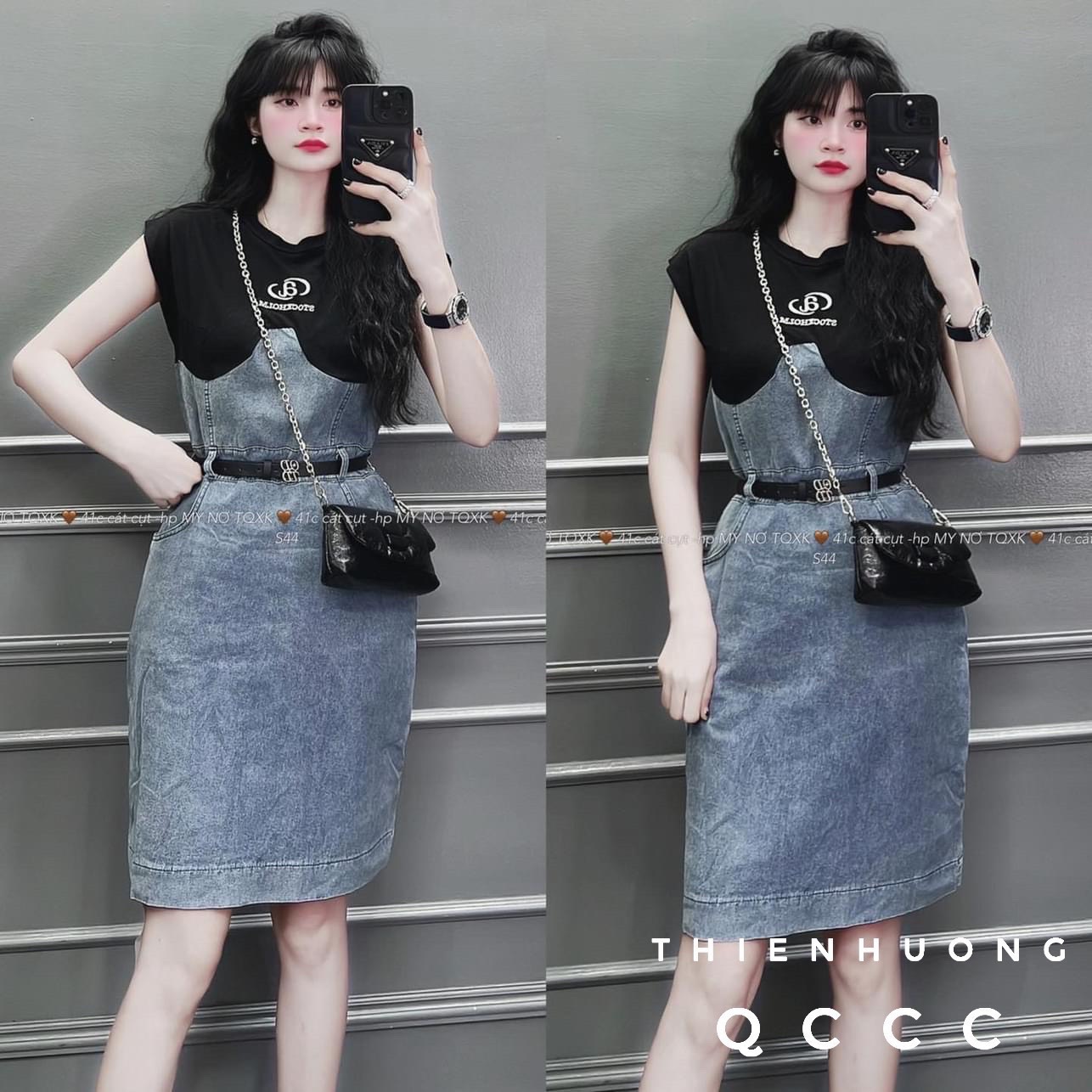 Váy yếm jeans bò thời trang NL099 - Quần yếm | ThờiTrangNữ.vn