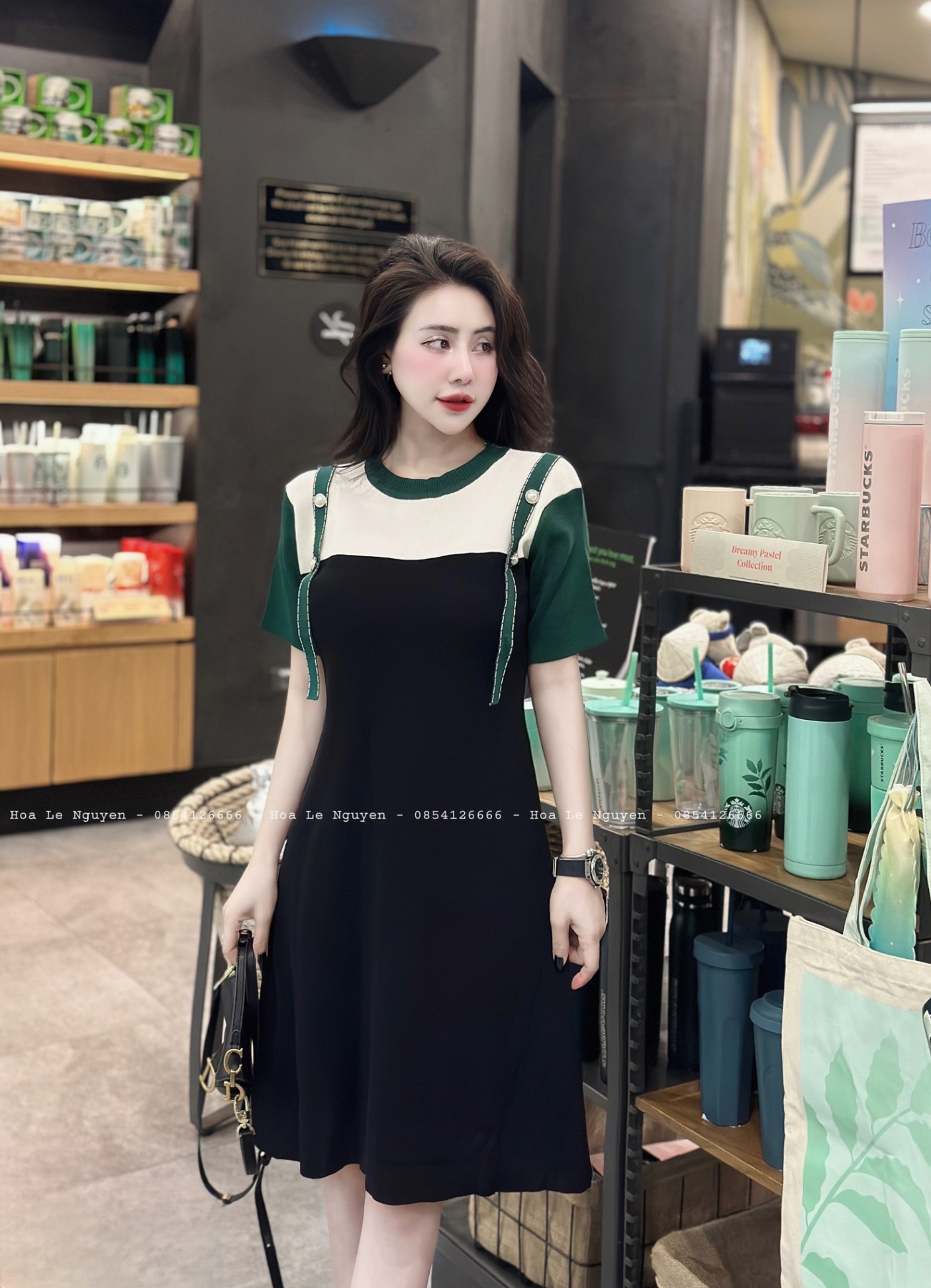 váy/đầm len cổ tròn dài tay xếp ly xoè dáng ngắn tiểu thư | Shopee Việt Nam