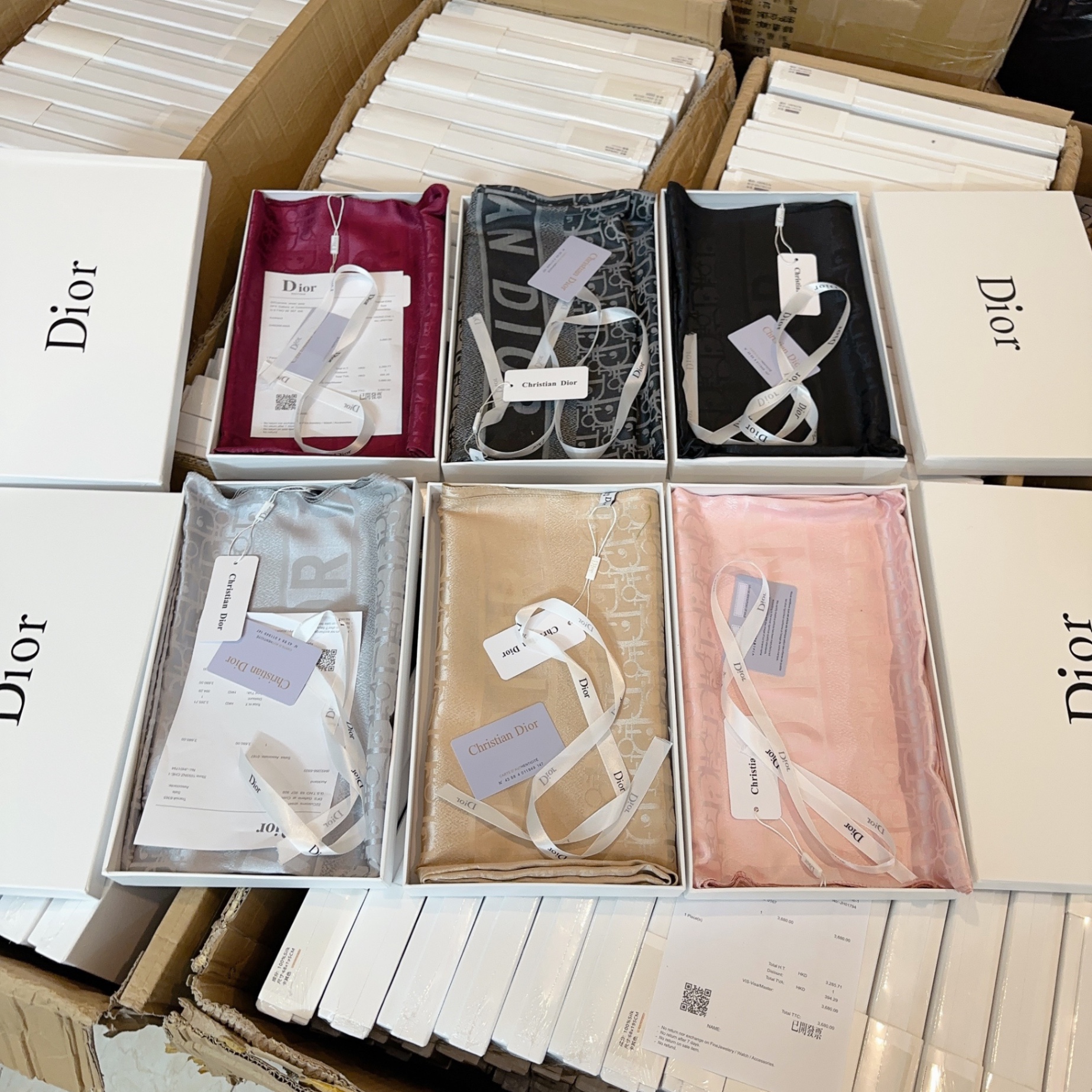 KHĂN LỤA DIOR FULL BOX