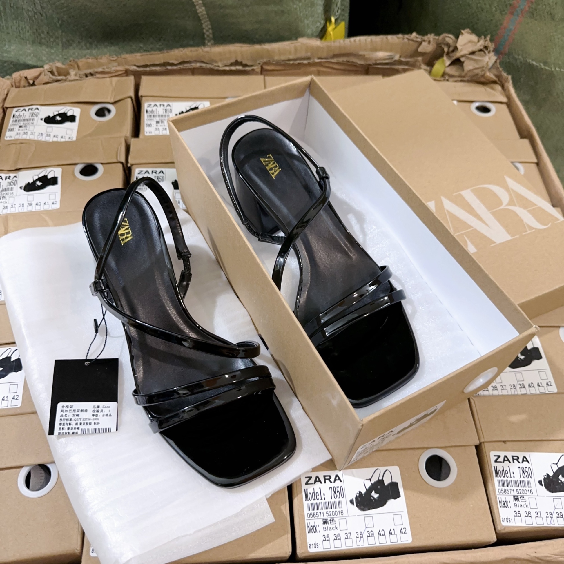 DÉP SANDAL ZARA CAO GÓT FULL BOX M7850