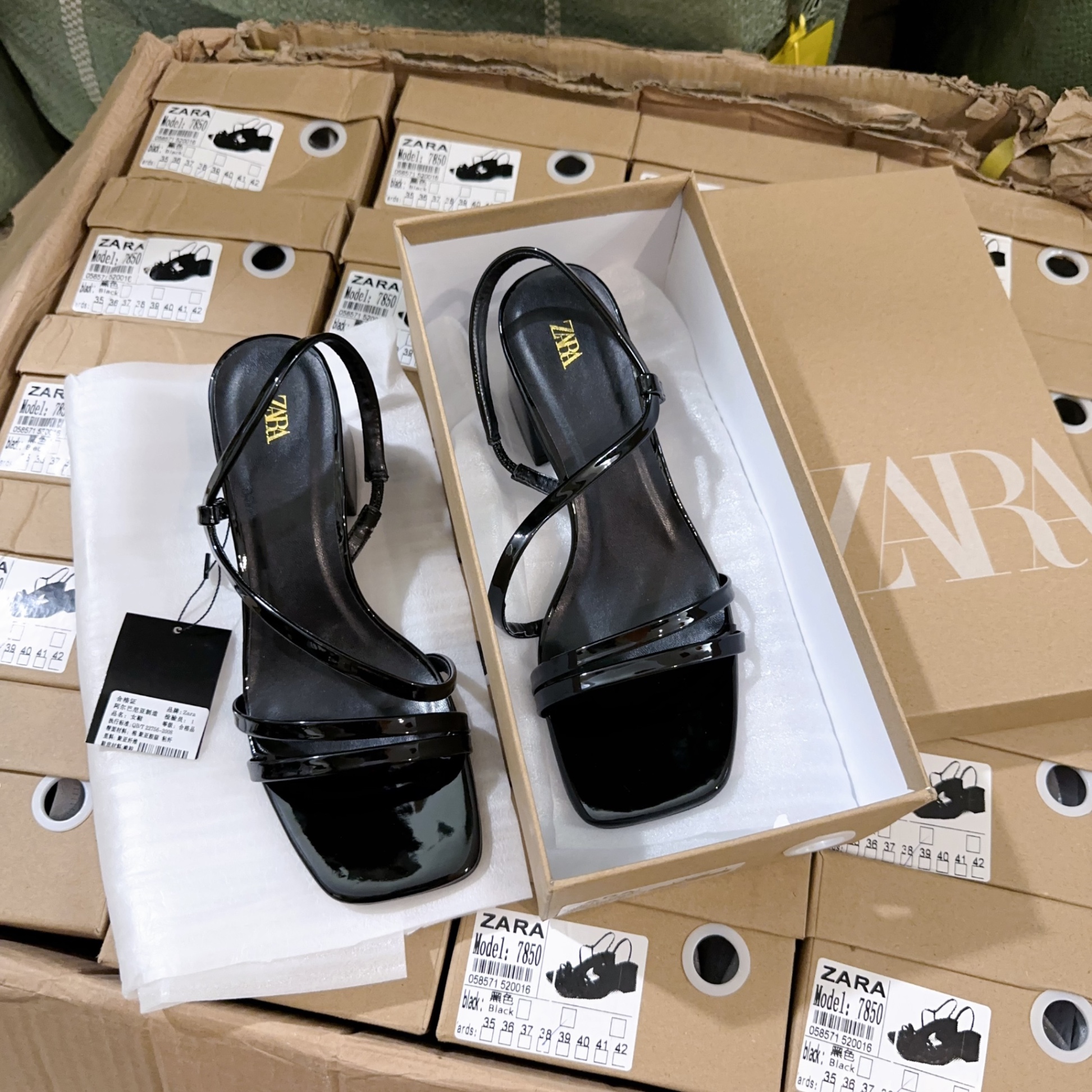 DÉP SANDAL ZARA CAO GÓT FULL BOX M7850