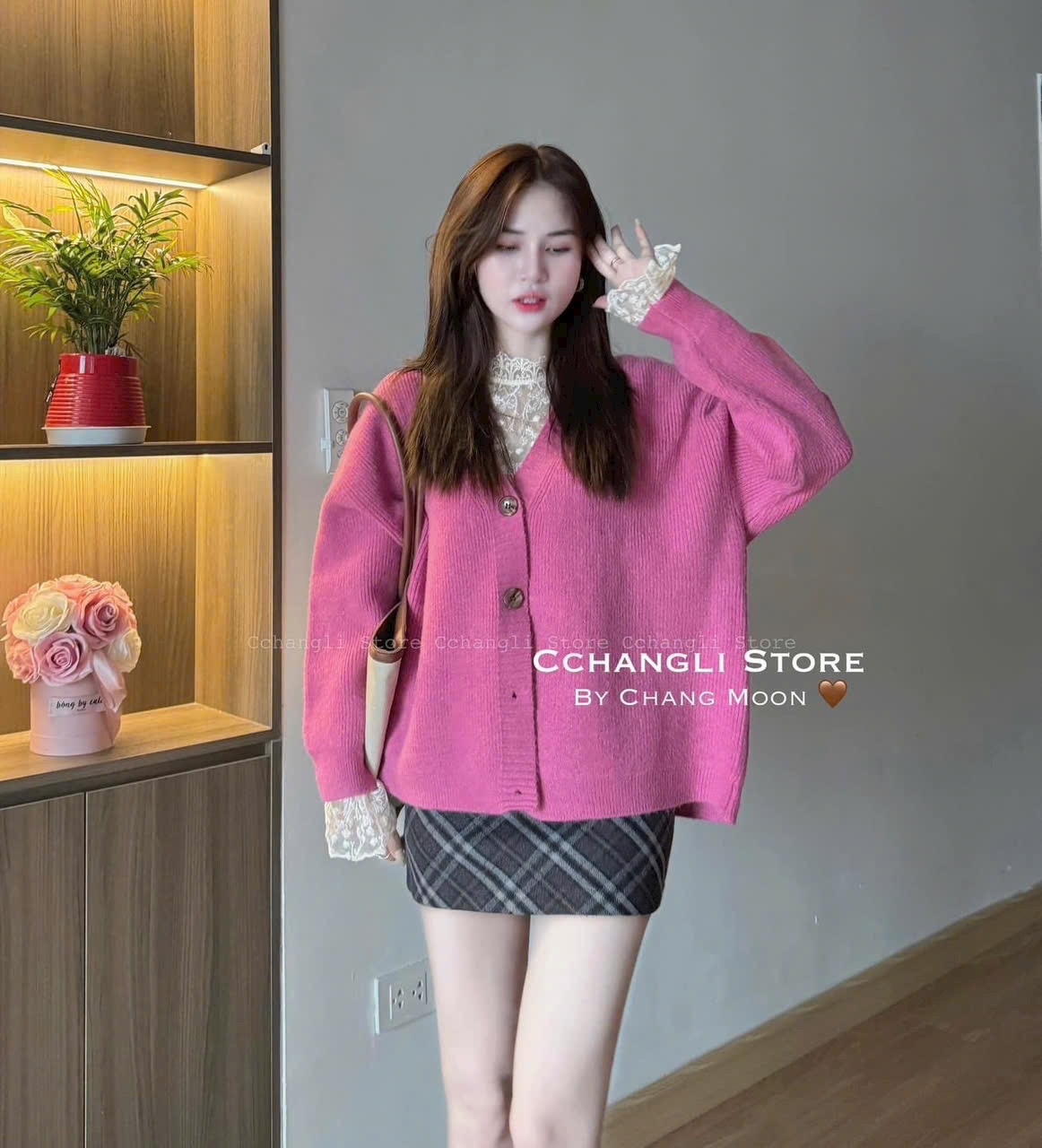 Chân váy xòe dài nền đen họa tiết đỏ CV06-19 | Thời trang công sở K&K  Fashion