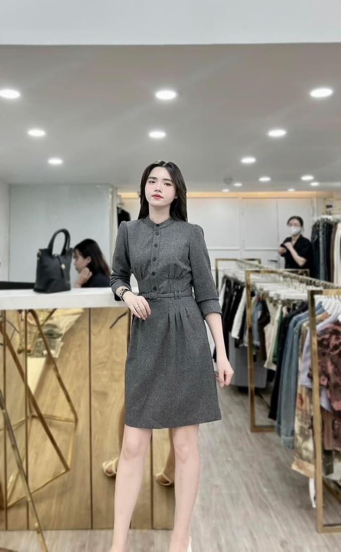 Combo 2 Chân váy xếp ly Olioli Fashion (Dài ngang gối màu xanh dương + caro  màu xám ghi dáng midi) | Shopee Việt Nam