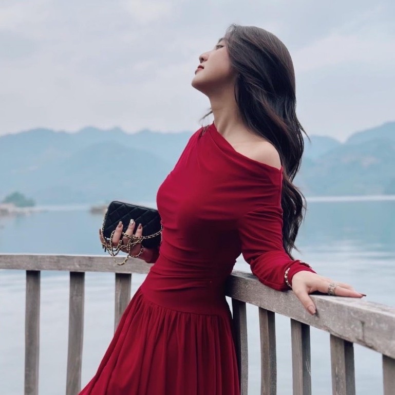 Xiang Nian ni giáng sinh và năm mới áo len màu Đỏ ăn mặc cho phụ nữ với  hip-Ôm Chân Váy Ngắn - Đầm, váy nữ | ThờiTrangNữ.vn