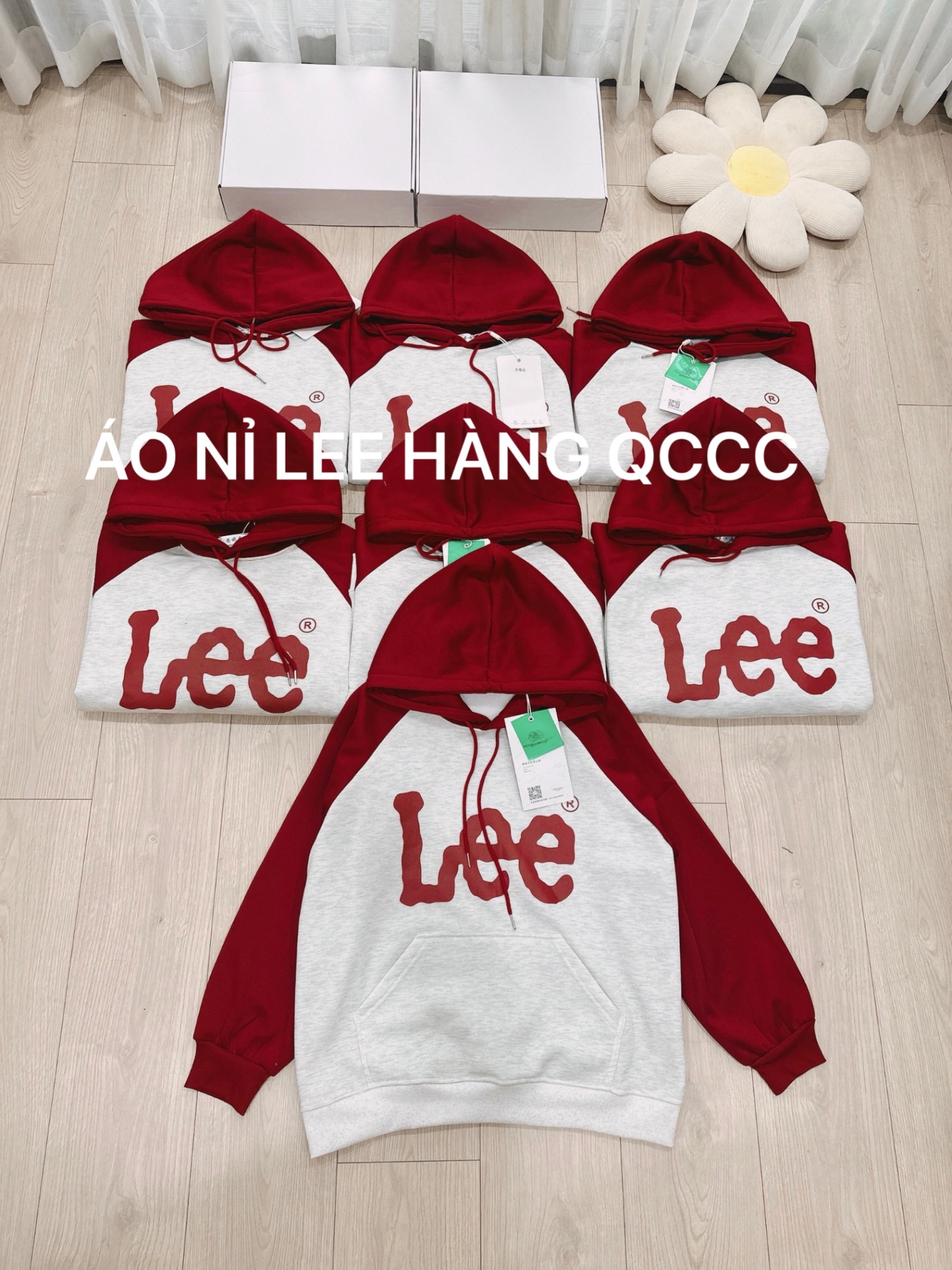 ÁO HODIE NỈ MŨ CHỮ LEE