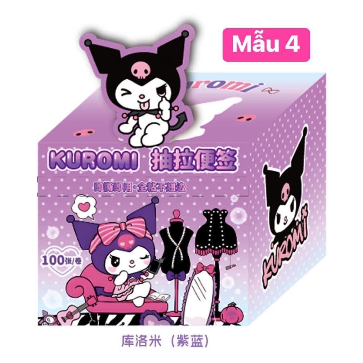 SÉT 4 CUỘN STICKER NHÃN VỞ KUROMI