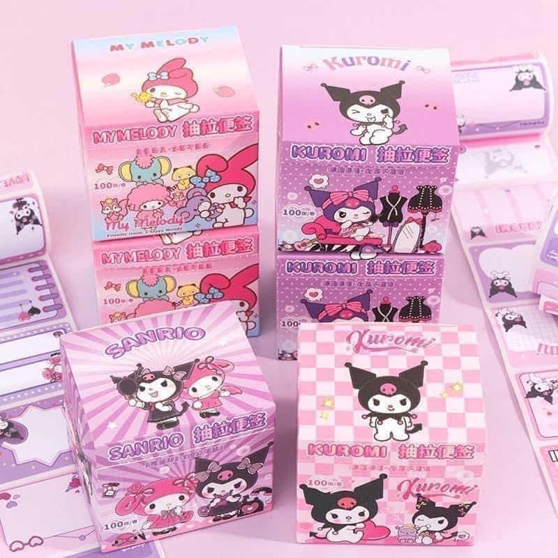 SÉT 4 CUỘN STICKER NHÃN VỞ KUROMI