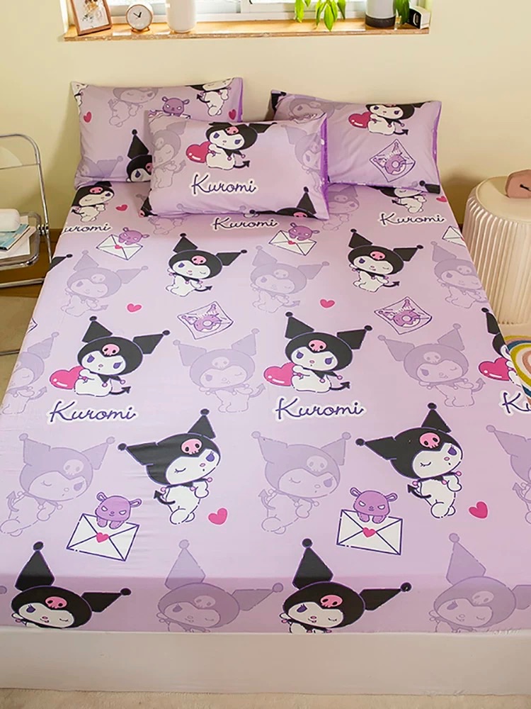 BỘ GA GỐI POLY KUROMI TÍM