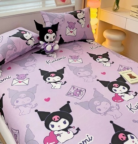 BỘ GA GỐI POLY KUROMI TÍM