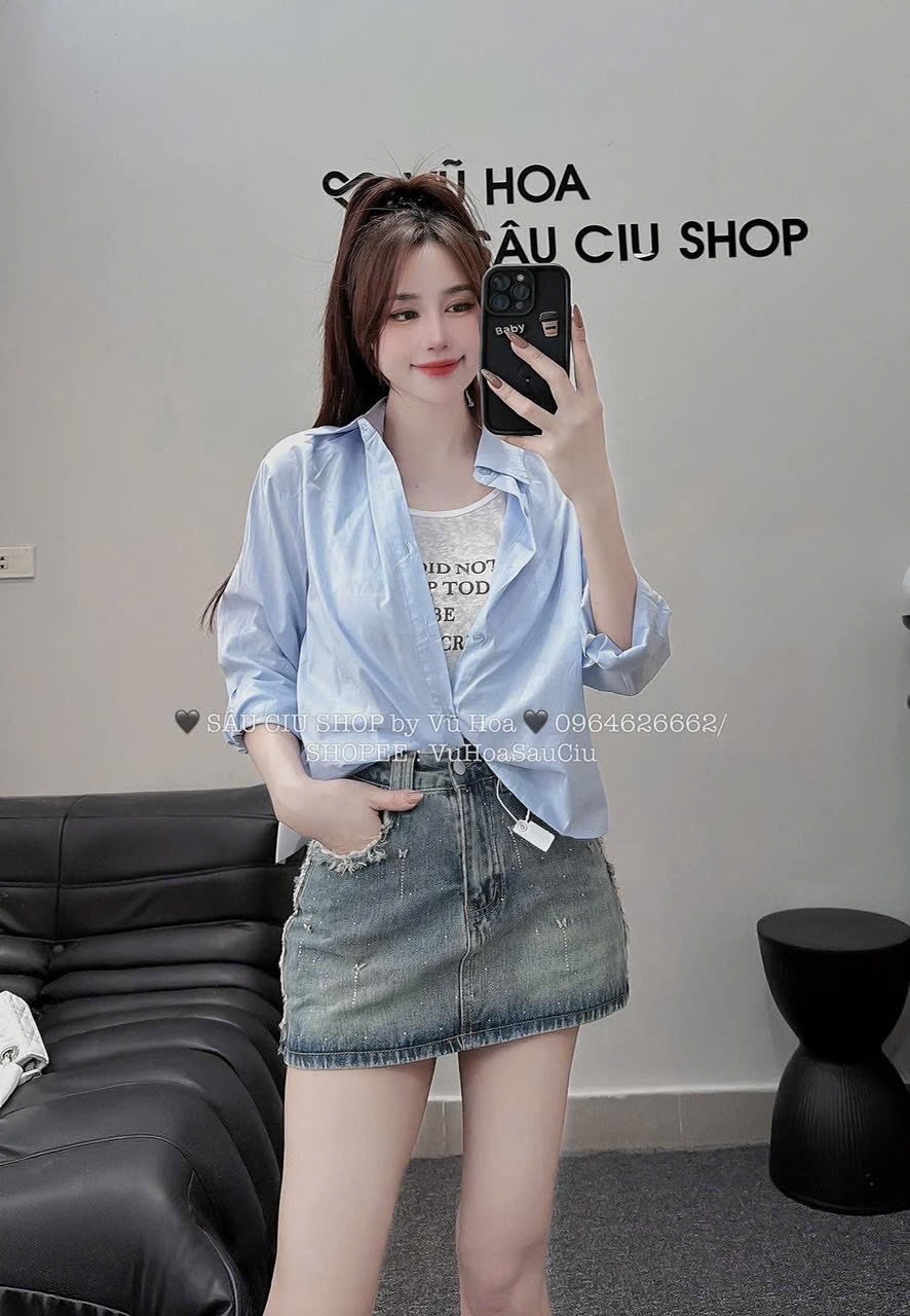 SÉT ÁO SƠ MI KÈM ÁO PULL CHỮ