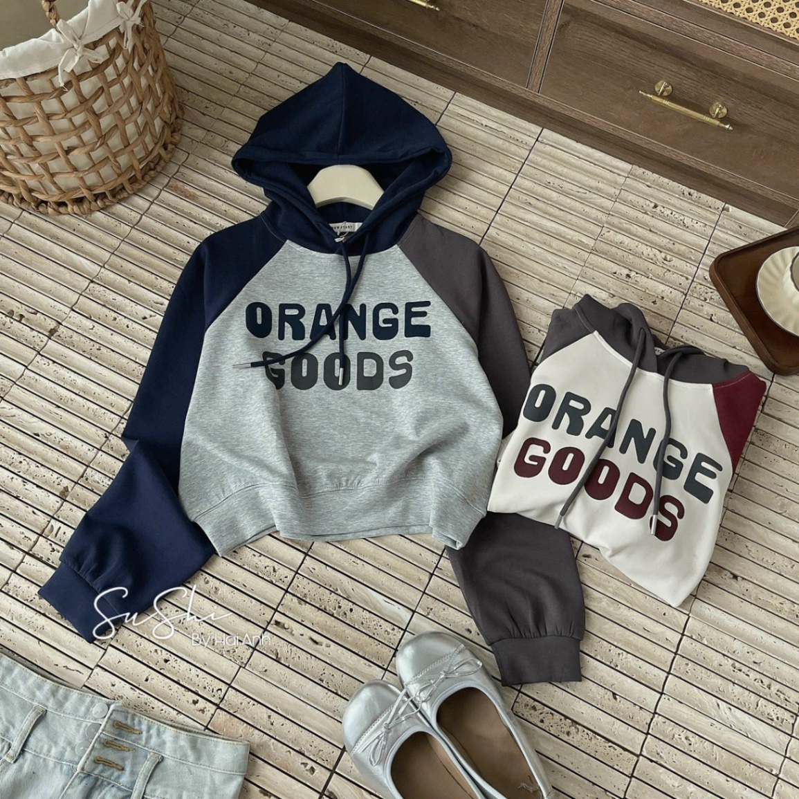 ÁO HODIE MŨ QCCC CHỮ ORANGE GOOD