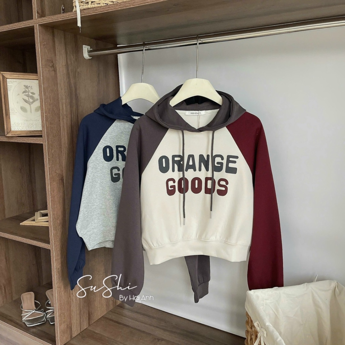 ÁO HODIE MŨ QCCC CHỮ ORANGE GOOD